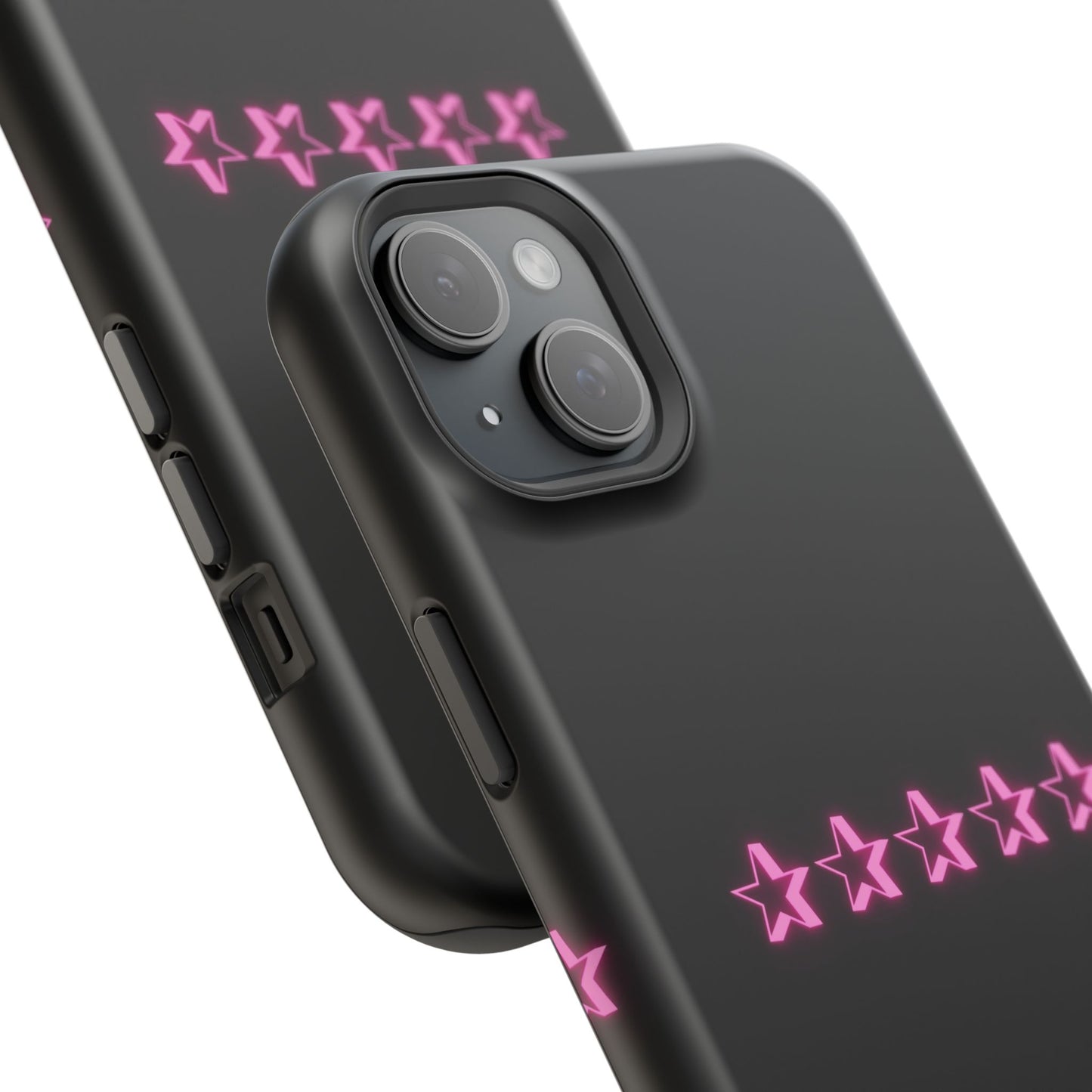 5 Stat ⭐️ Phone Case — Pink Neon Stars Magnetic Impact-Resistant Case