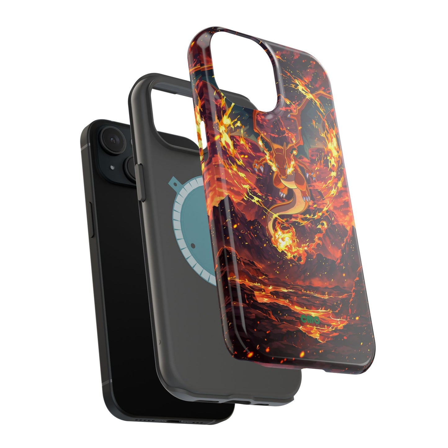 Fiery Abstract Magnetic Impact-Resistant Phone Case