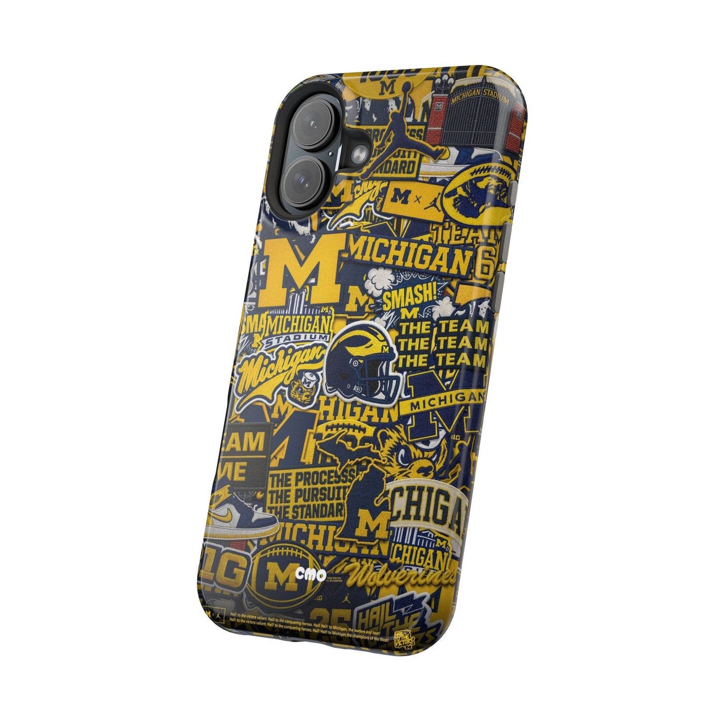 Michigan Wolverines Magnetic Impact Phone Case — Team Logo Collage MagSafe-Compatible