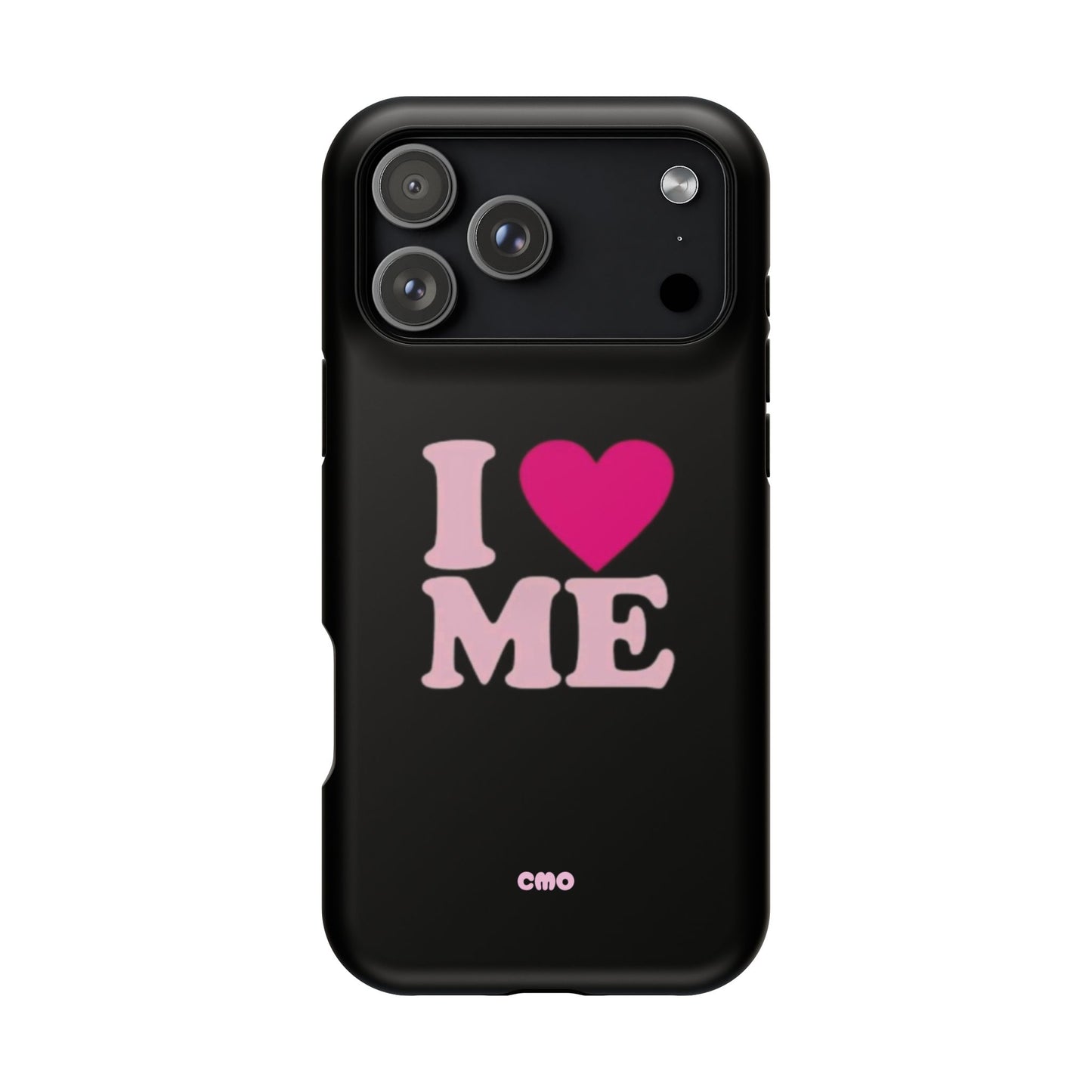 Magnetic Impact-Resistant Phone Case — "I love ME" Pink Self-Love Design
