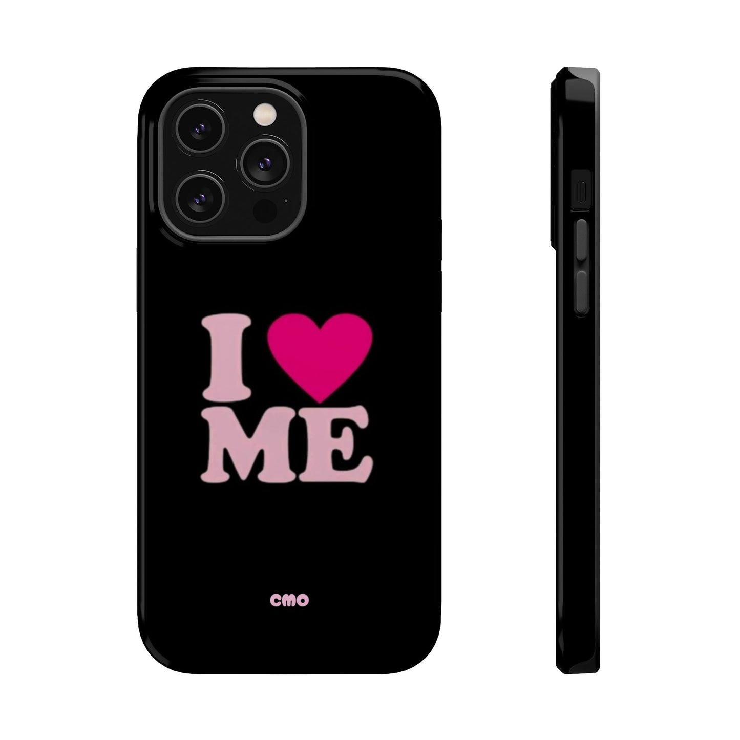 Magnetic Impact-Resistant Phone Case — "I love ME" Pink Self-Love Design