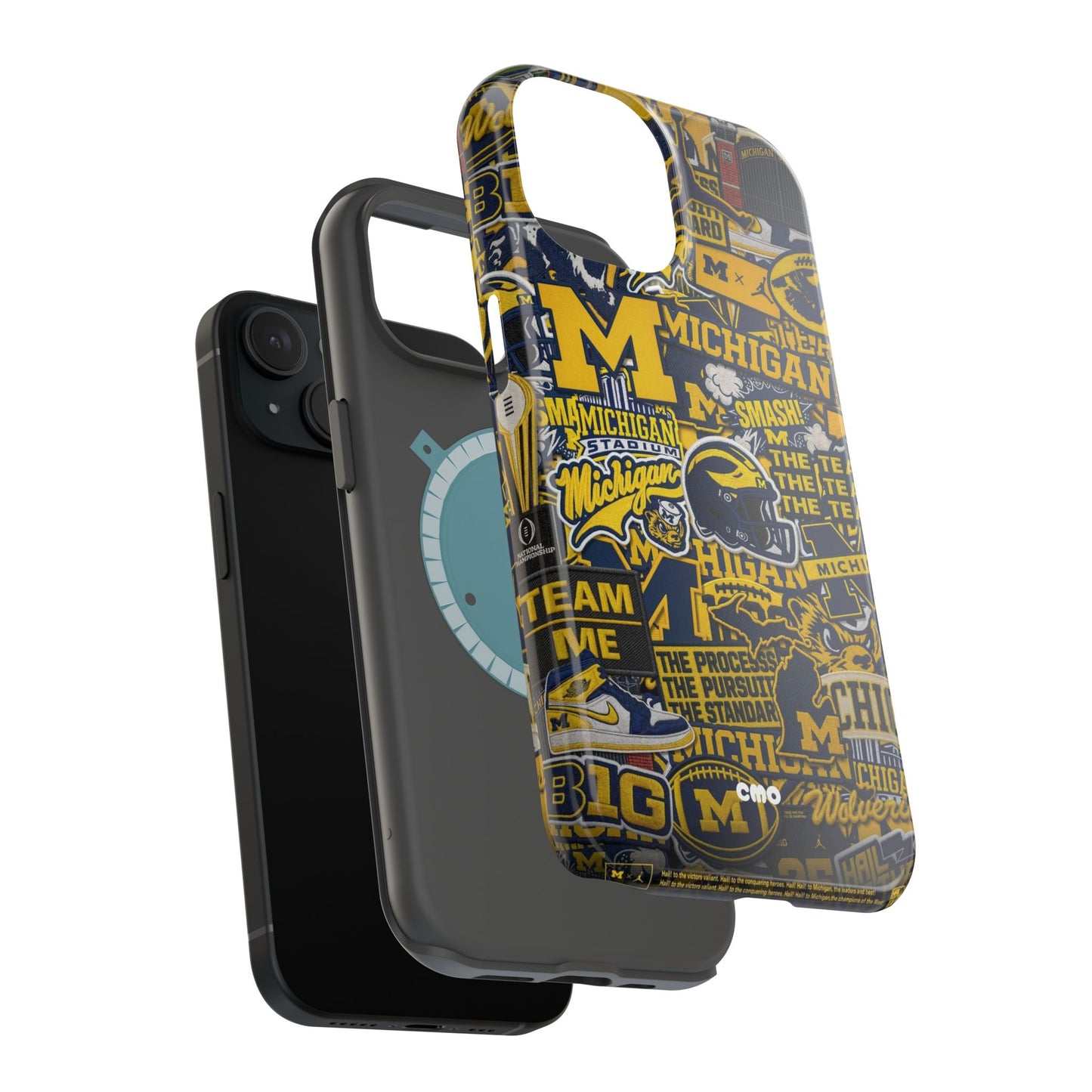 Michigan Wolverines Magnetic Impact Phone Case — Team Logo Collage MagSafe-Compatible