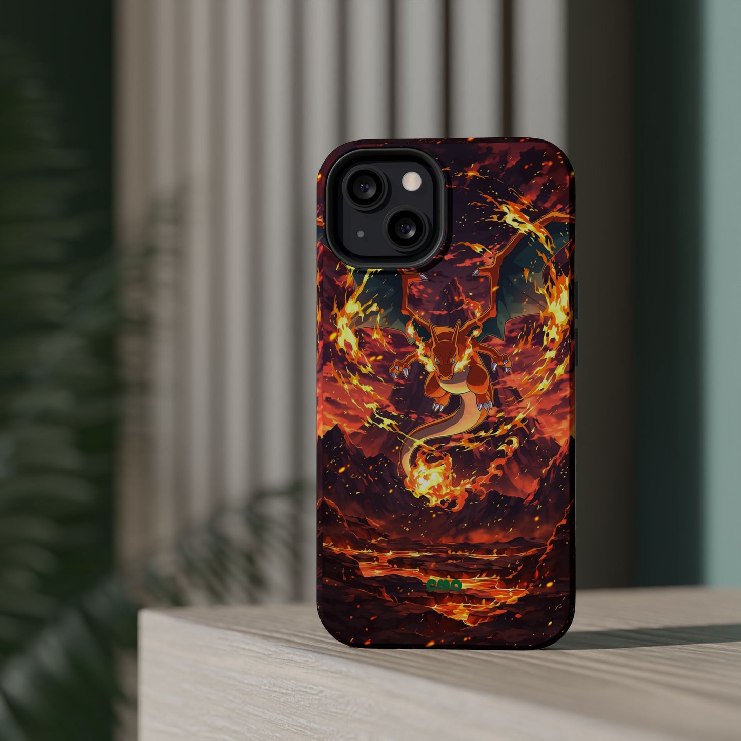 Fiery Abstract Magnetic Impact-Resistant Phone Case