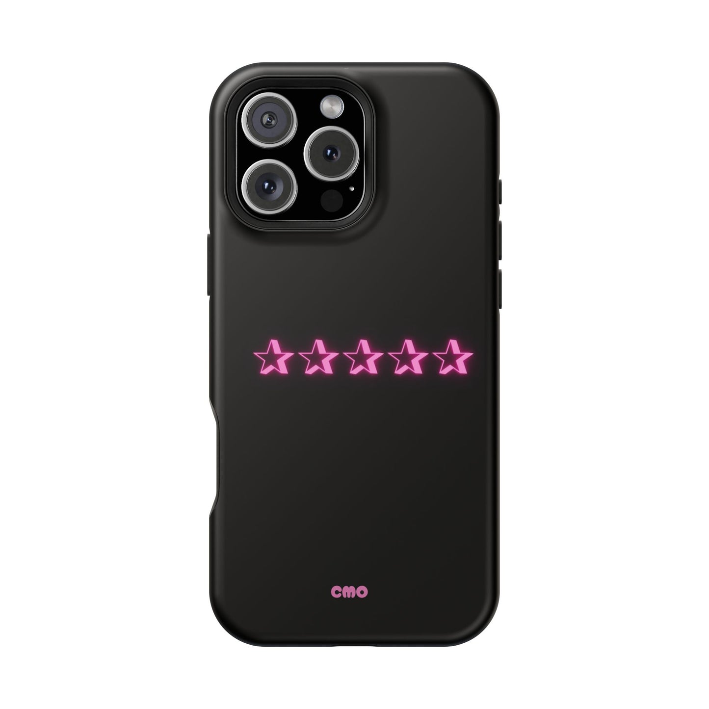 5 Stat ⭐️ Phone Case — Pink Neon Stars Magnetic Impact-Resistant Case