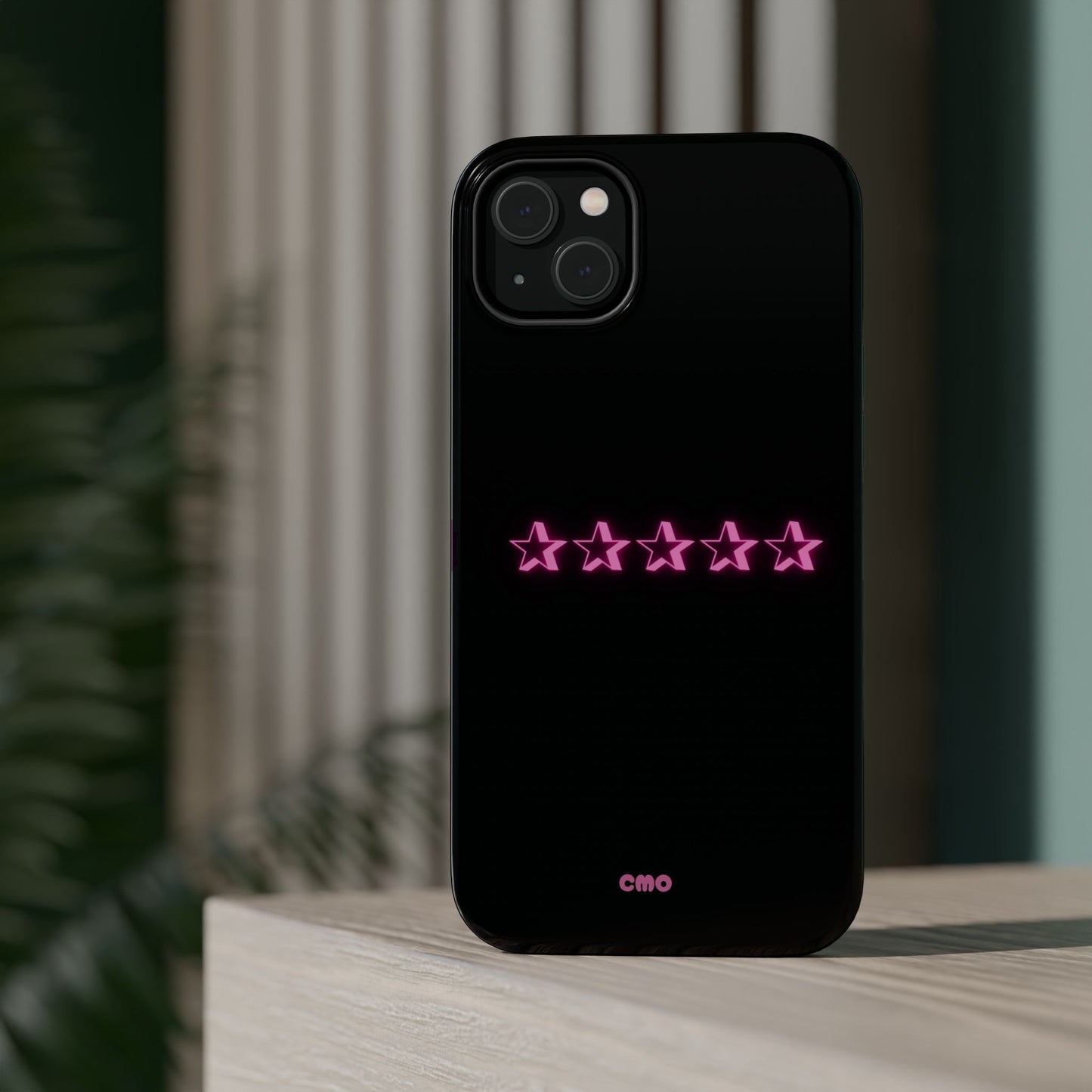 5 Stat ⭐️ Phone Case — Pink Neon Stars Magnetic Impact-Resistant Case