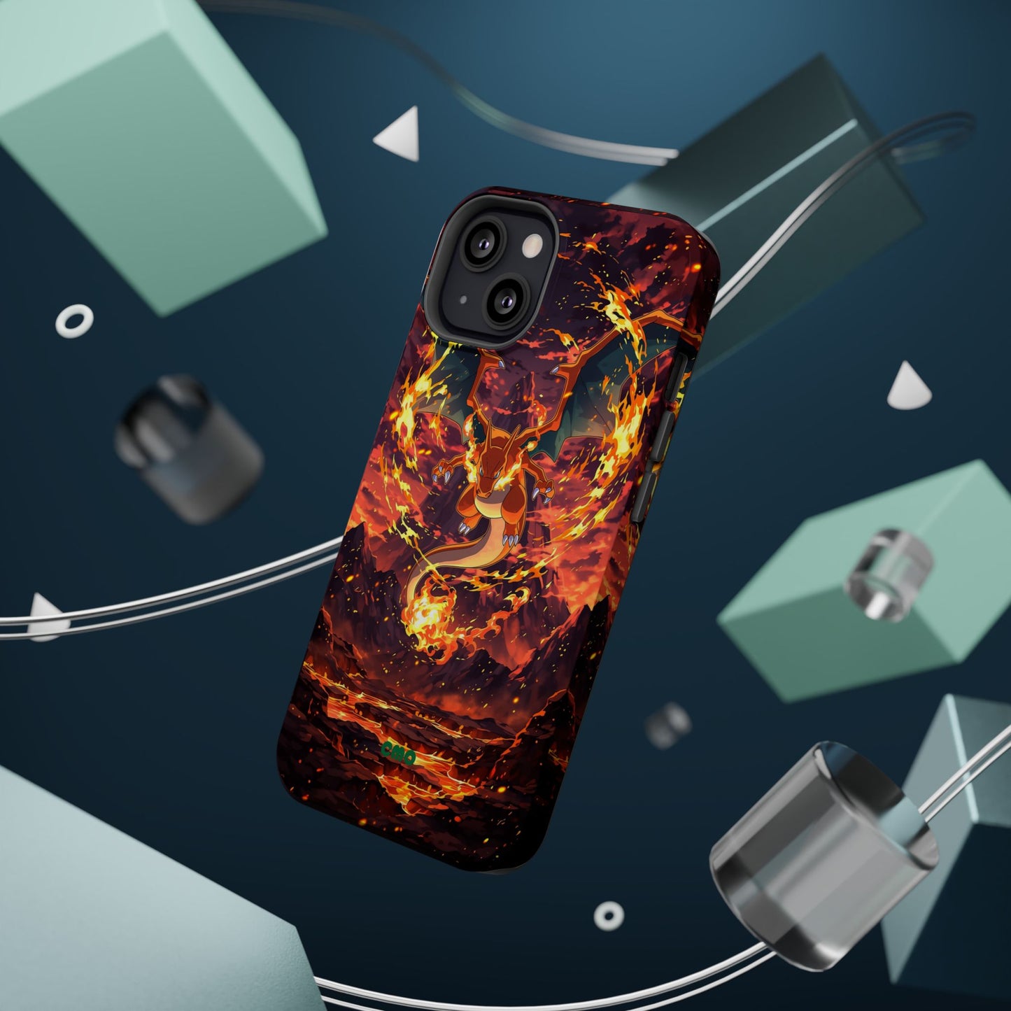 Fiery Abstract Magnetic Impact-Resistant Phone Case