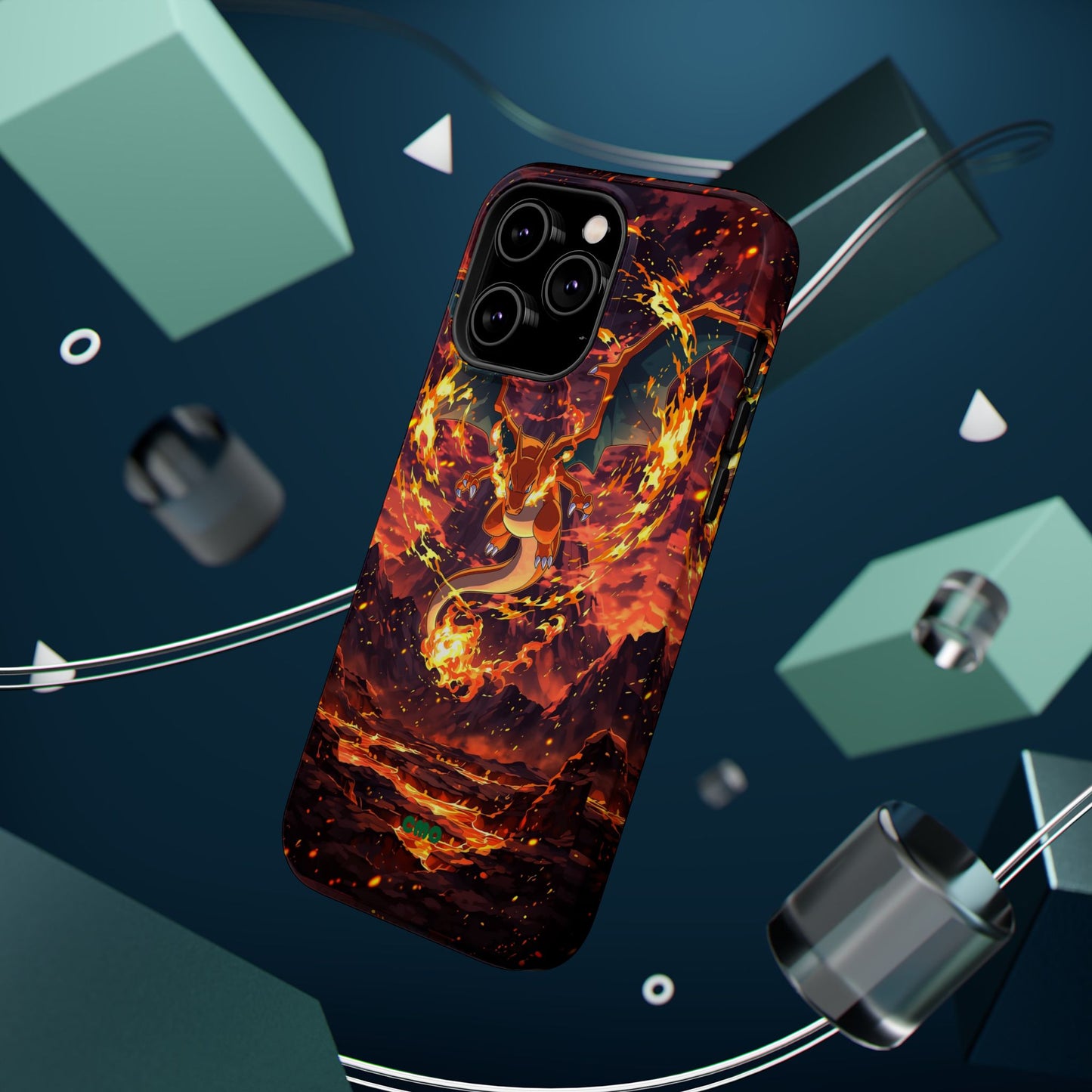 Fiery Abstract Magnetic Impact-Resistant Phone Case