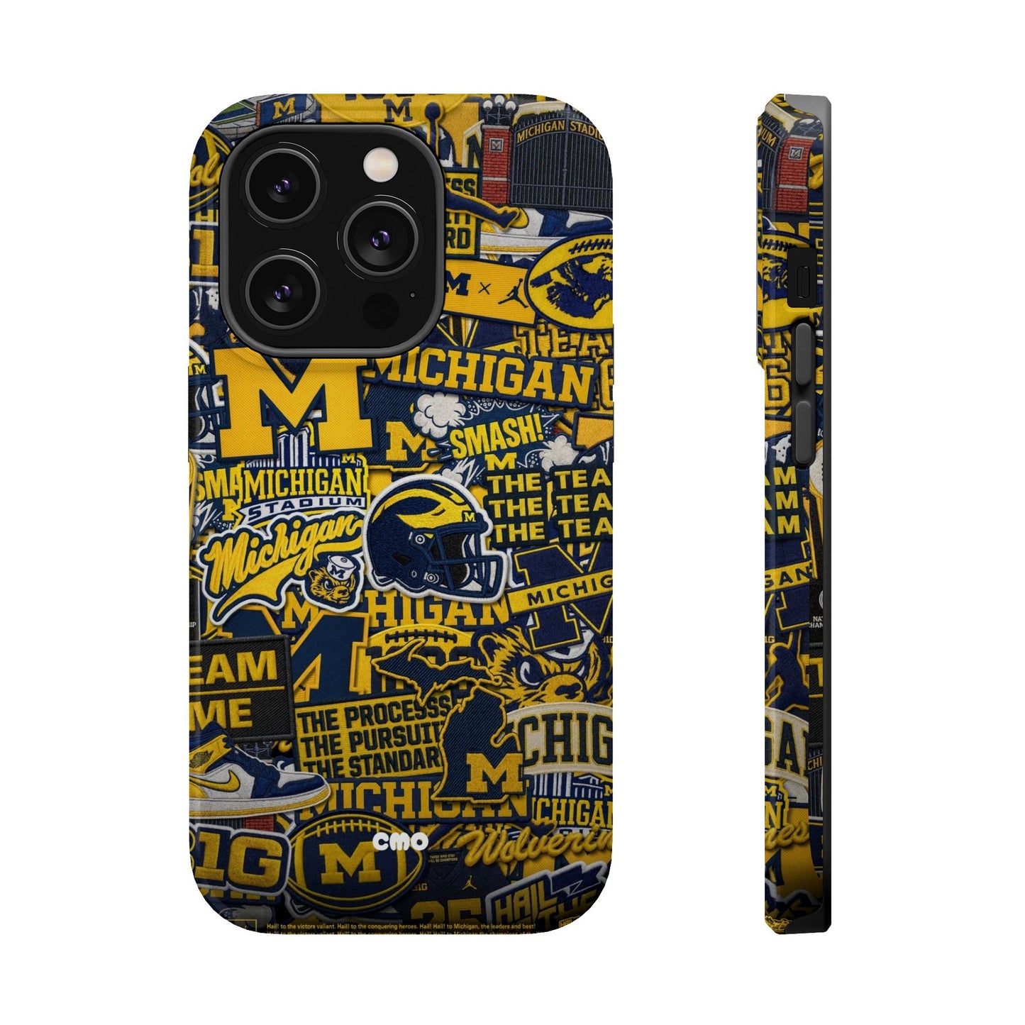 Michigan Wolverines Magnetic Impact Phone Case — Team Logo Collage MagSafe-Compatible