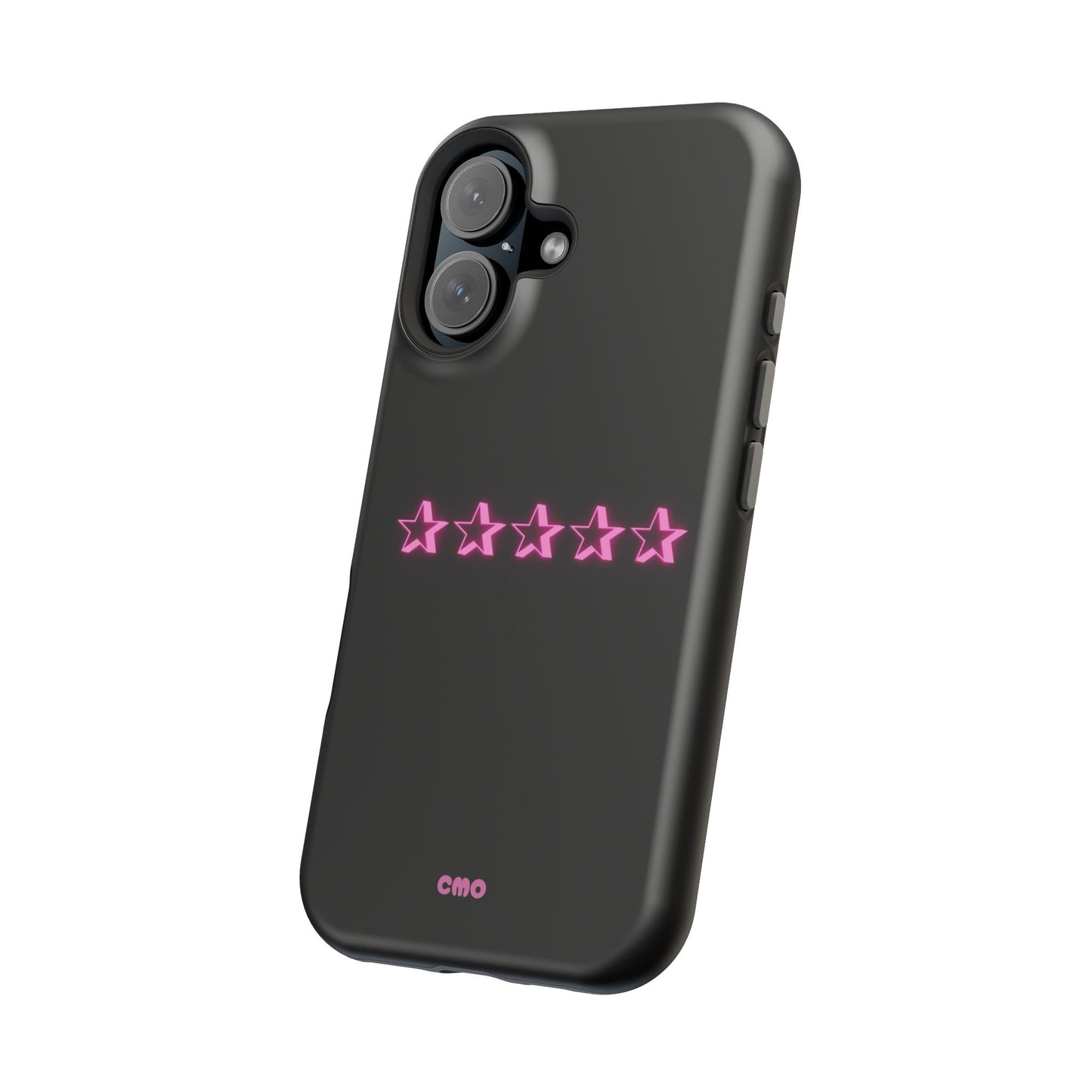 5 Stat ⭐️ Phone Case — Pink Neon Stars Magnetic Impact-Resistant Case