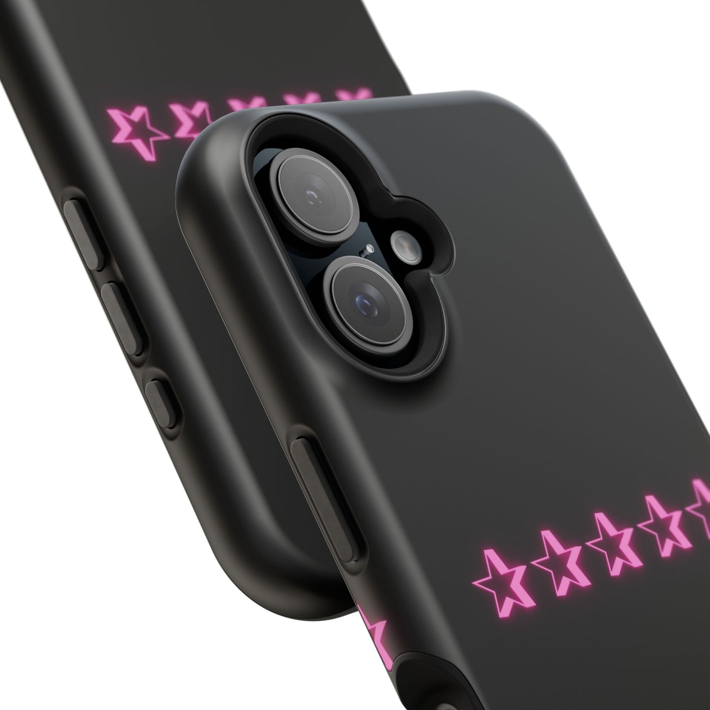 5 Stat ⭐️ Phone Case — Pink Neon Stars Magnetic Impact-Resistant Case