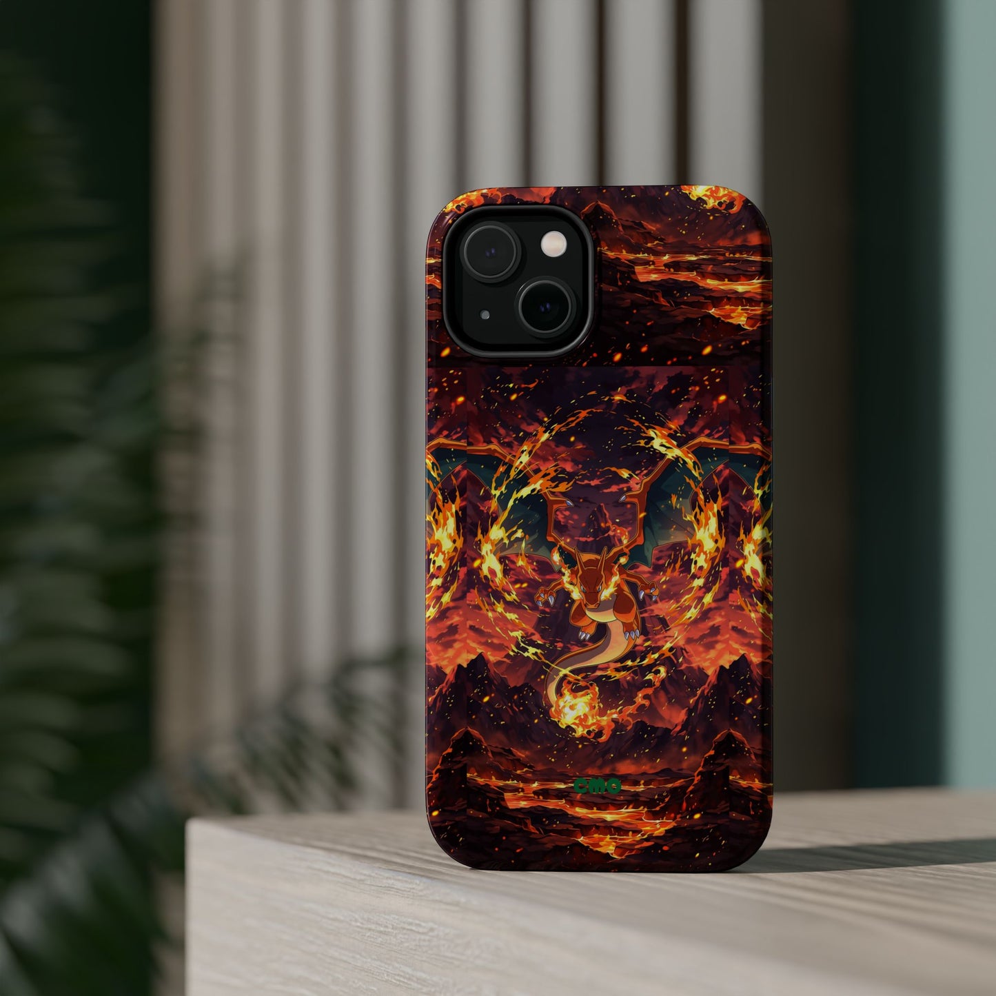 Fiery Abstract Magnetic Impact-Resistant Phone Case