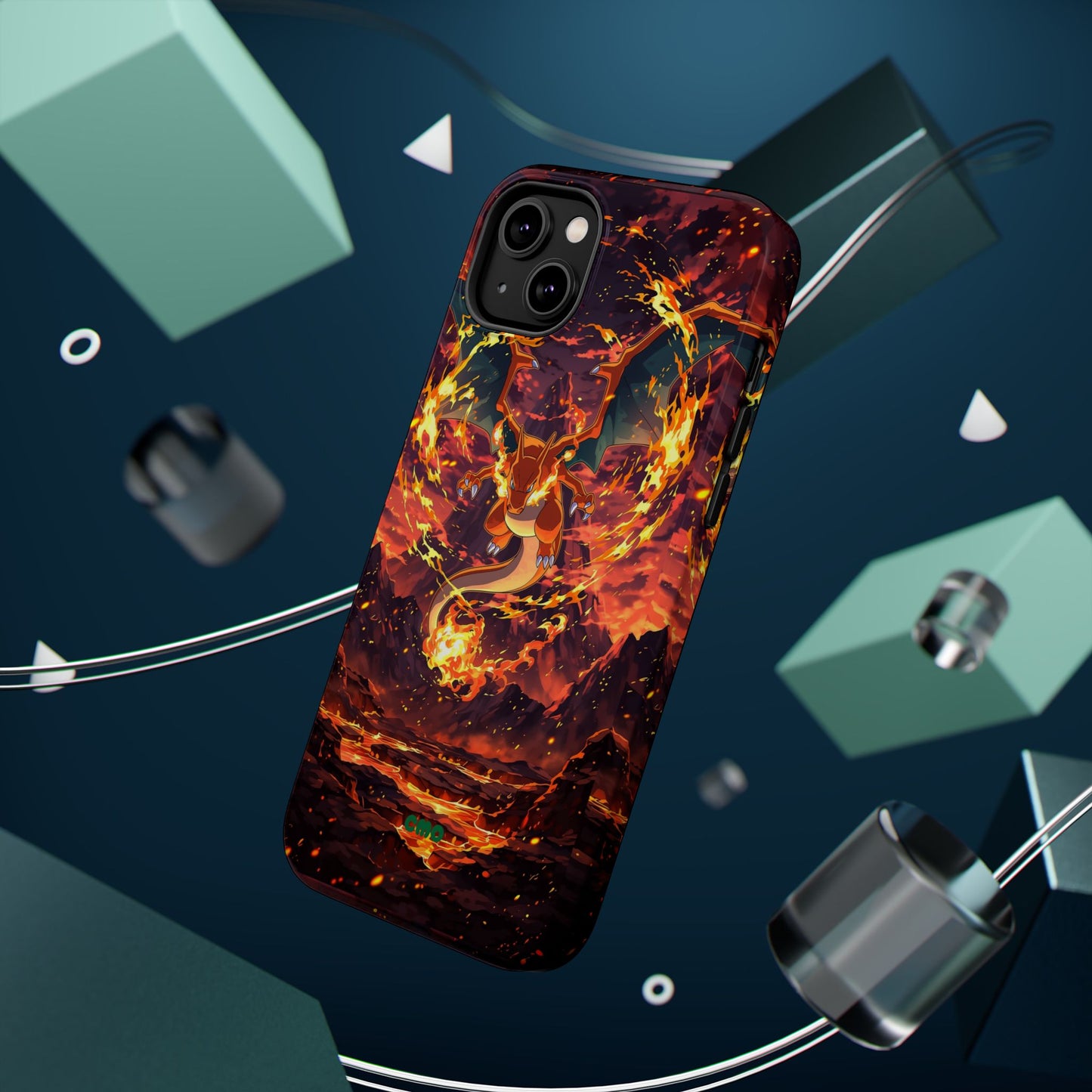 Fiery Abstract Magnetic Impact-Resistant Phone Case
