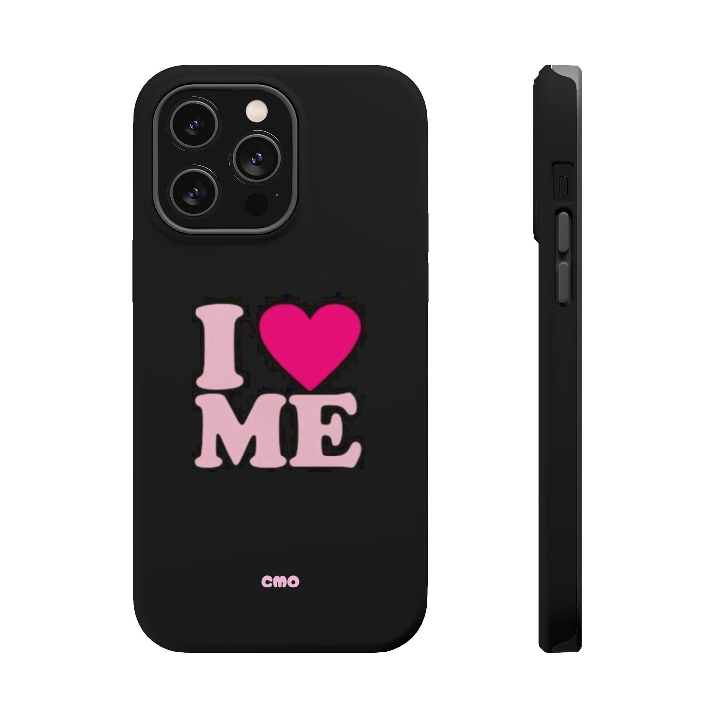 Magnetic Impact-Resistant Phone Case — "I love ME" Pink Self-Love Design