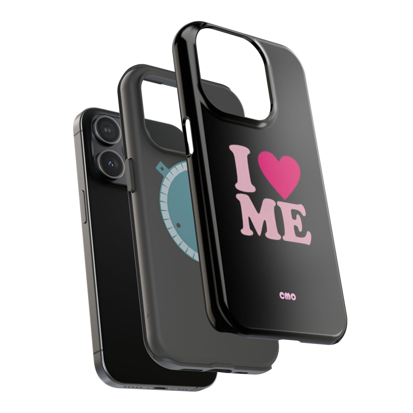 Magnetic Impact-Resistant Phone Case — "I love ME" Pink Self-Love Design