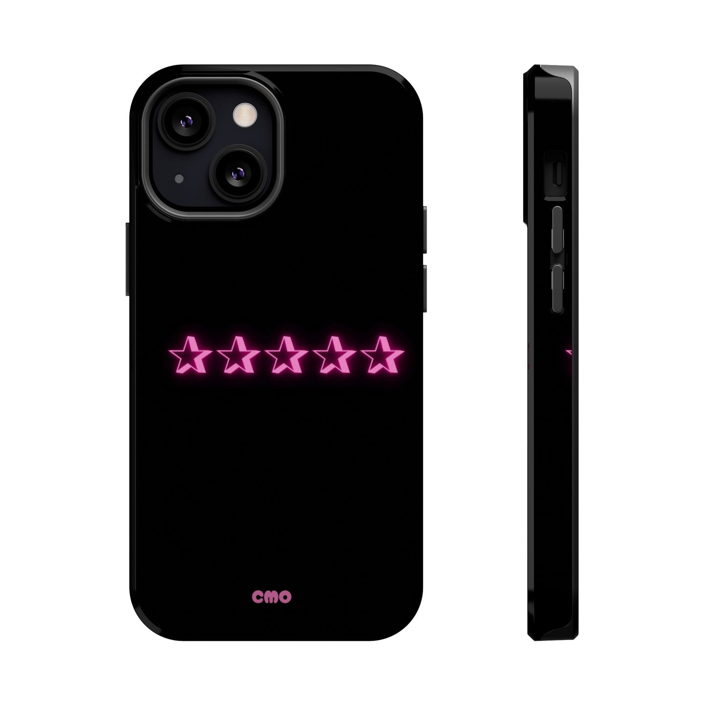 5 Stat ⭐️ Phone Case — Pink Neon Stars Magnetic Impact-Resistant Case