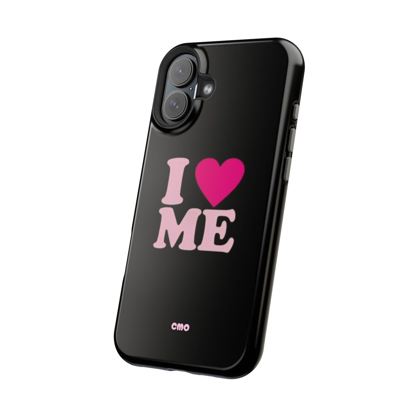 Magnetic Impact-Resistant Phone Case — "I love ME" Pink Self-Love Design