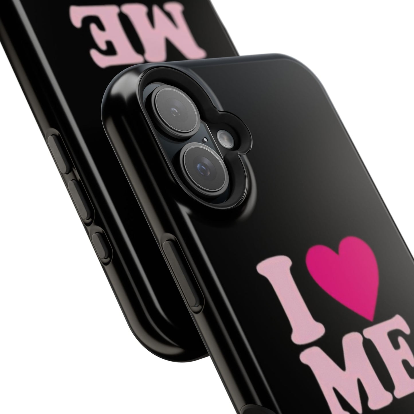 Magnetic Impact-Resistant Phone Case — "I love ME" Pink Self-Love Design