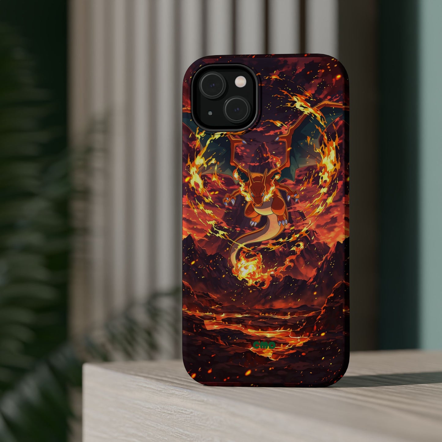 Fiery Abstract Magnetic Impact-Resistant Phone Case