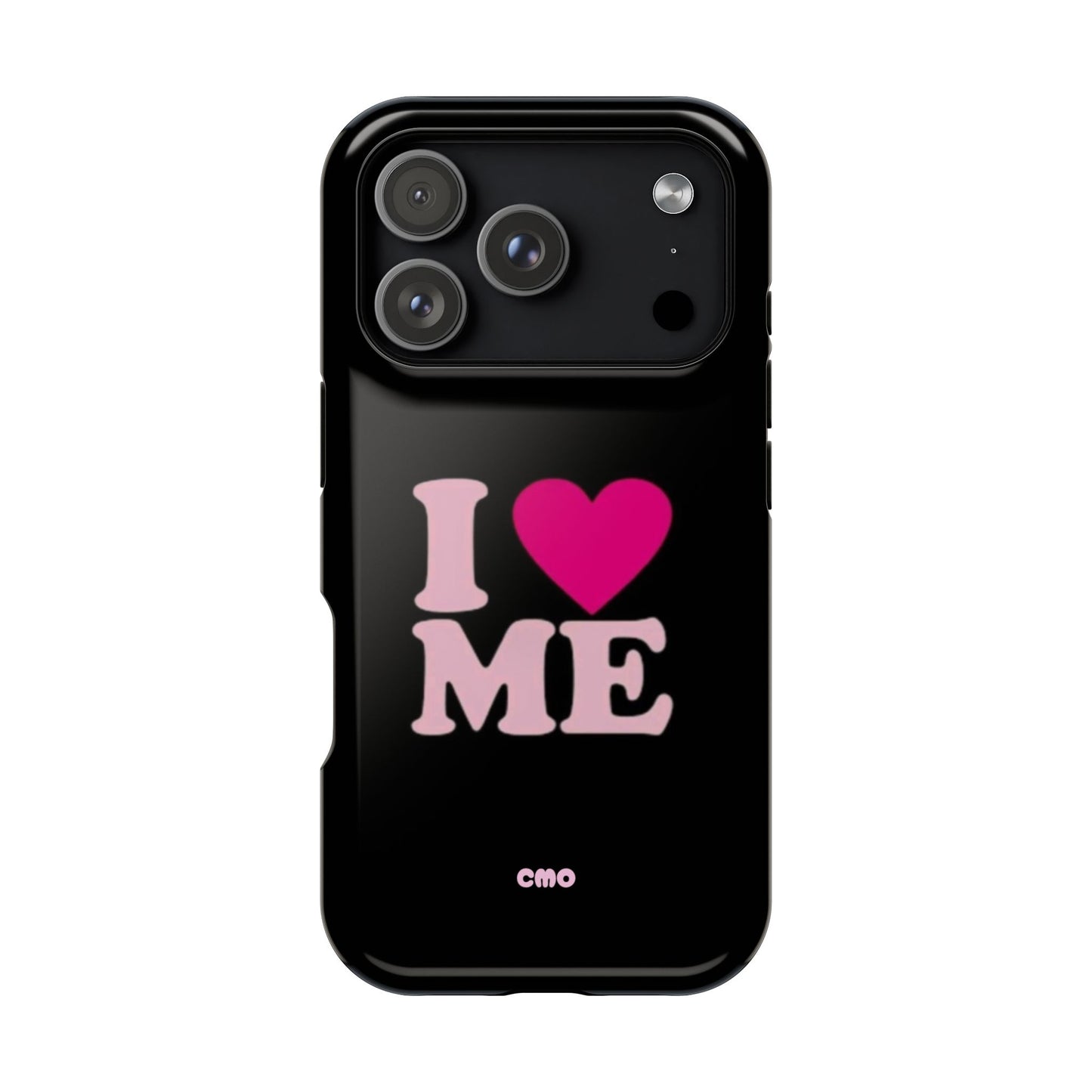 Magnetic Impact-Resistant Phone Case — "I love ME" Pink Self-Love Design