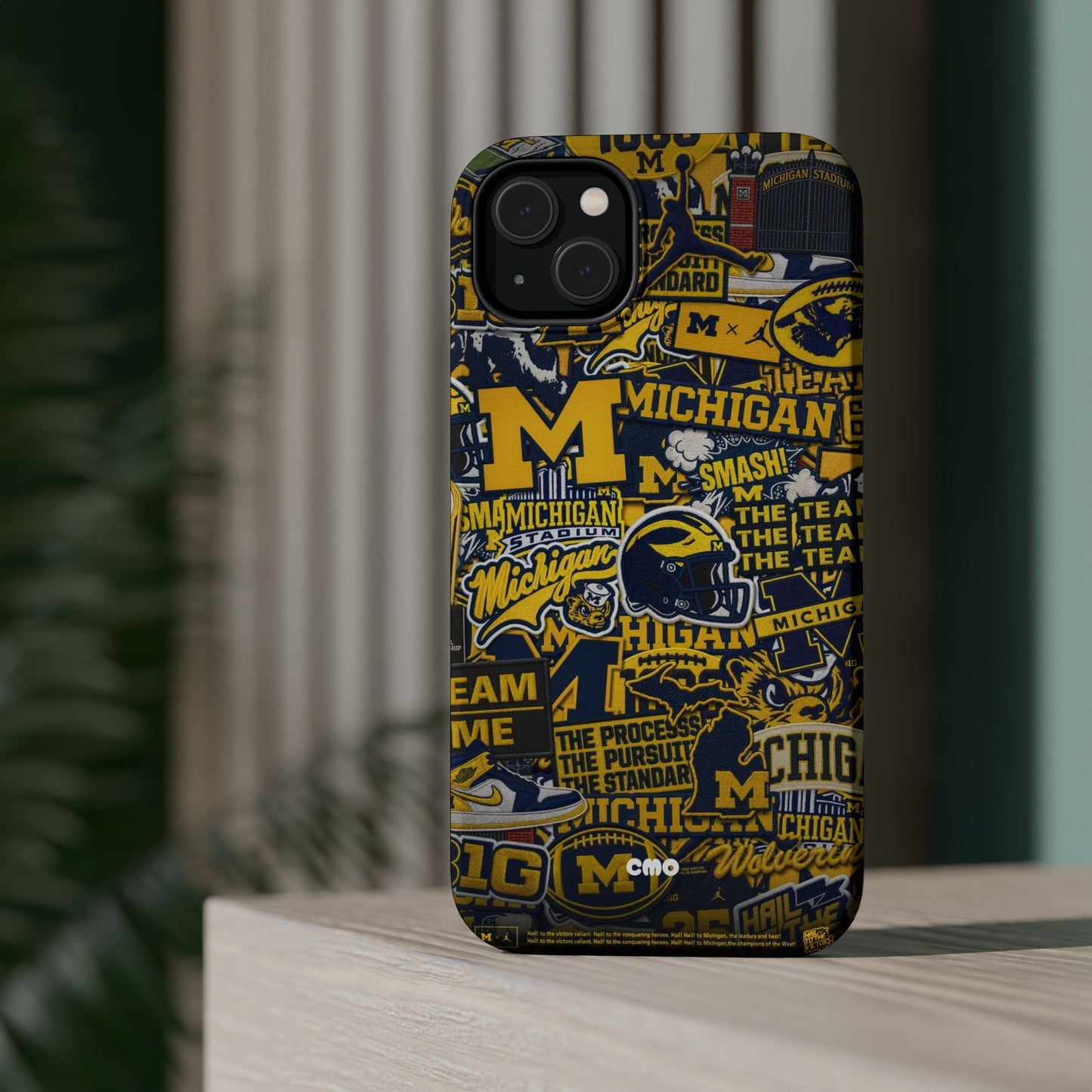 Michigan Wolverines Magnetic Impact Phone Case — Team Logo Collage MagSafe-Compatible