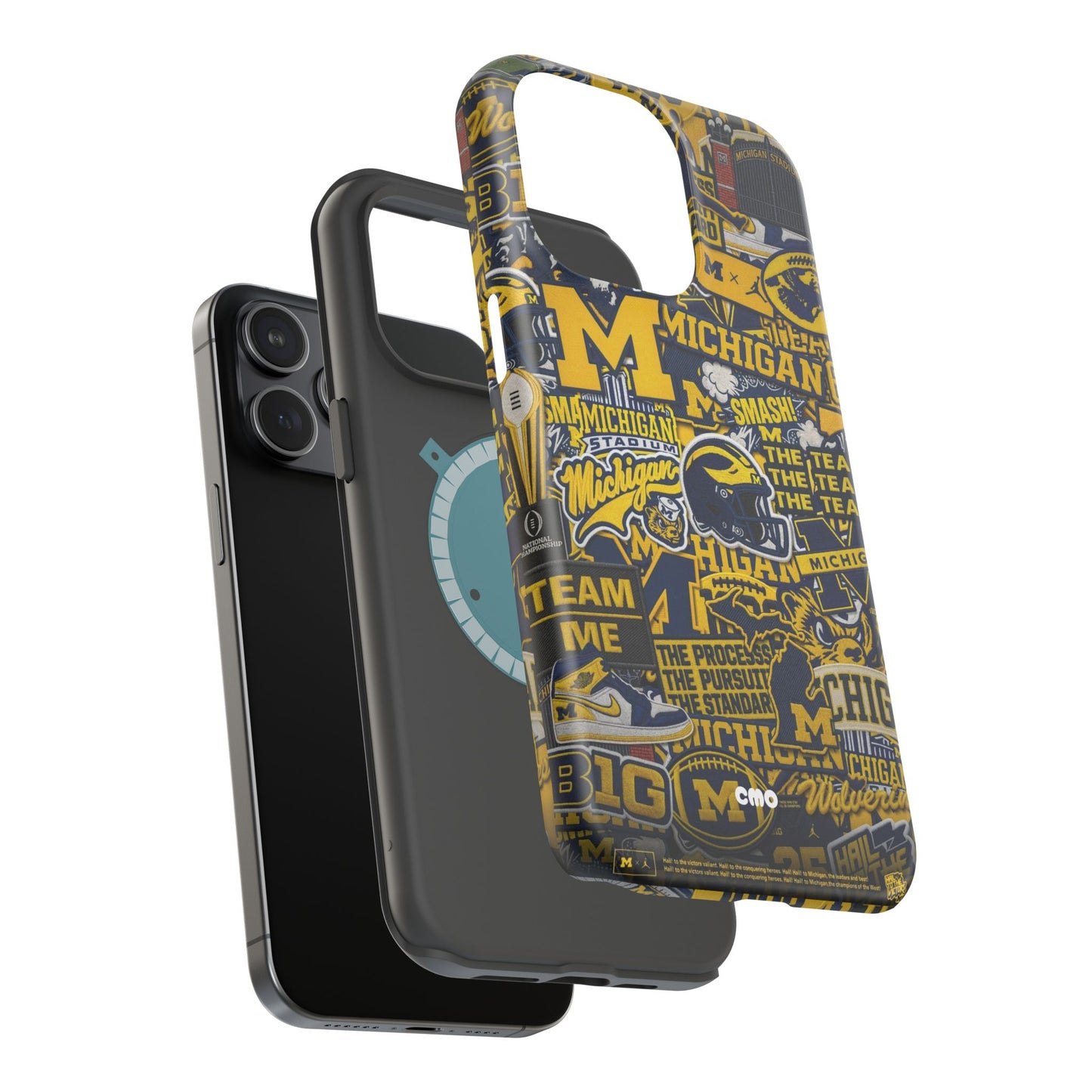 Michigan Wolverines Magnetic Impact Phone Case — Team Logo Collage MagSafe-Compatible