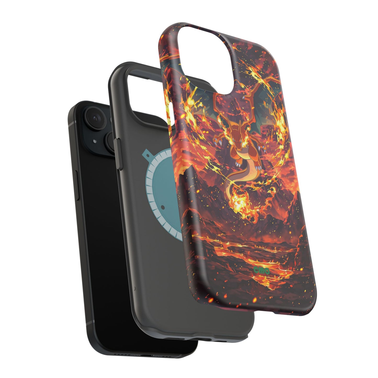 Fiery Abstract Magnetic Impact-Resistant Phone Case
