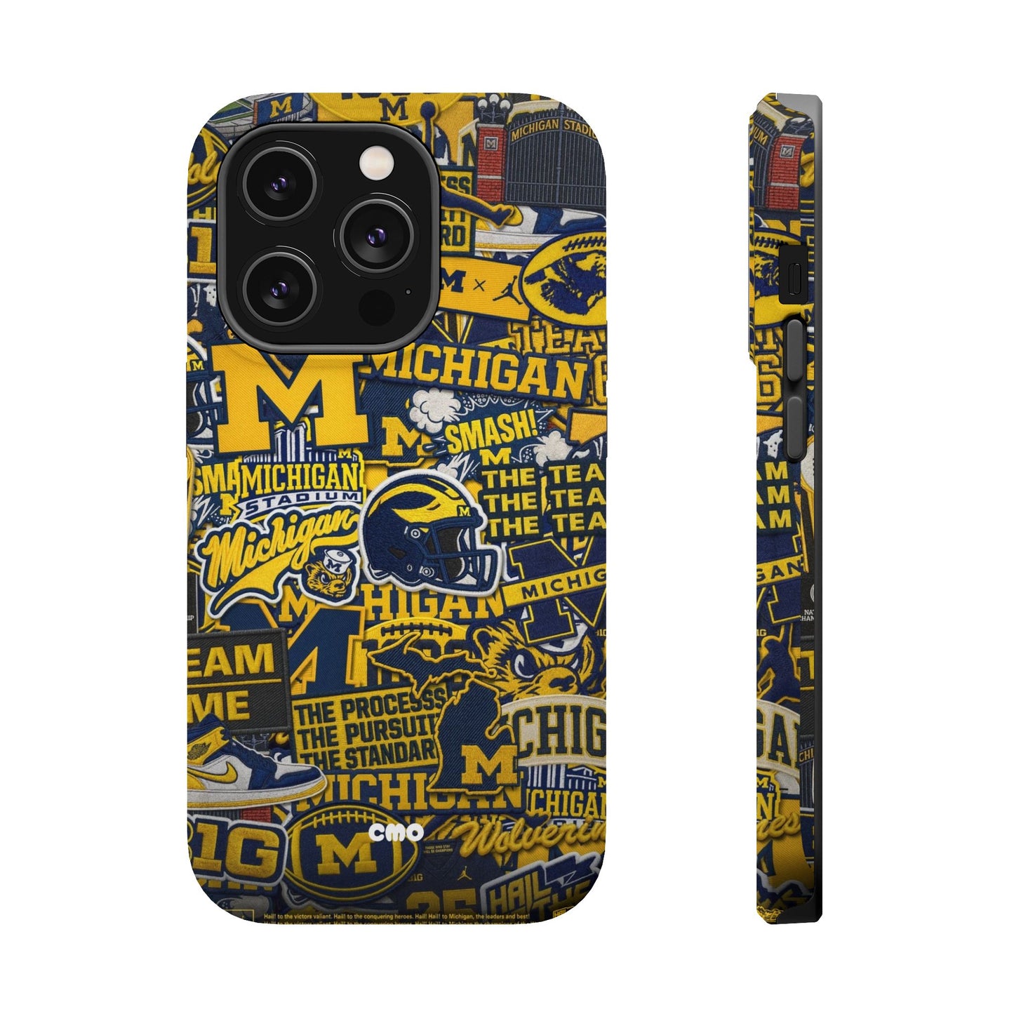 Michigan Wolverines Magnetic Impact Phone Case — Team Logo Collage MagSafe-Compatible
