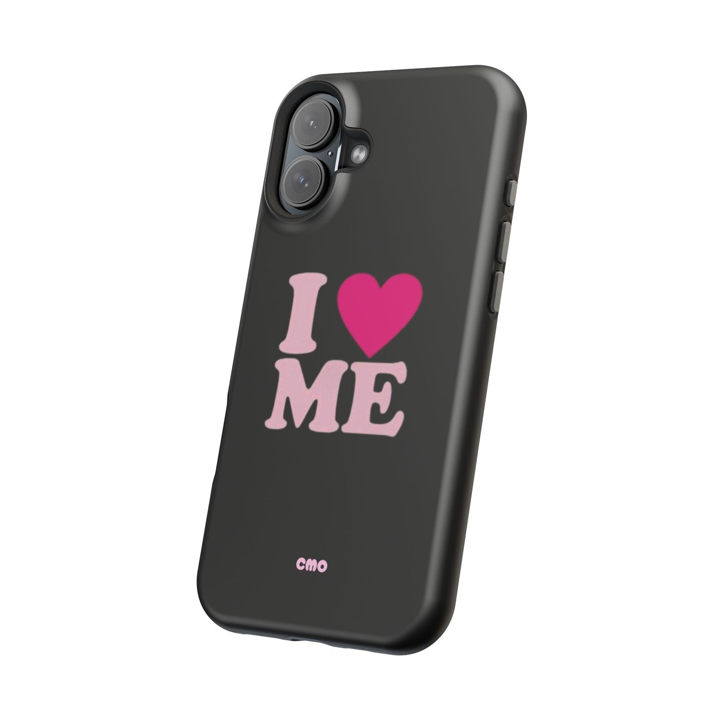 Magnetic Impact-Resistant Phone Case — "I love ME" Pink Self-Love Design