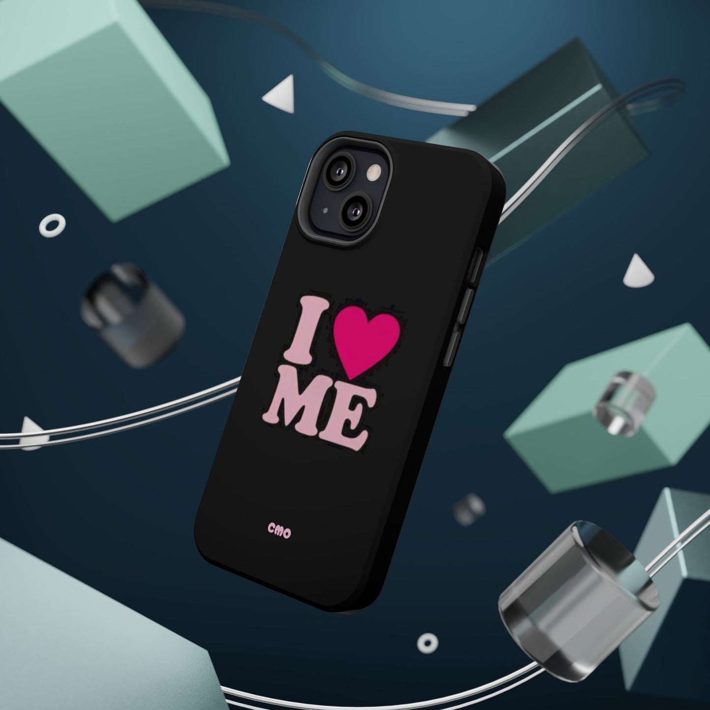 Magnetic Impact-Resistant Phone Case — "I love ME" Pink Self-Love Design