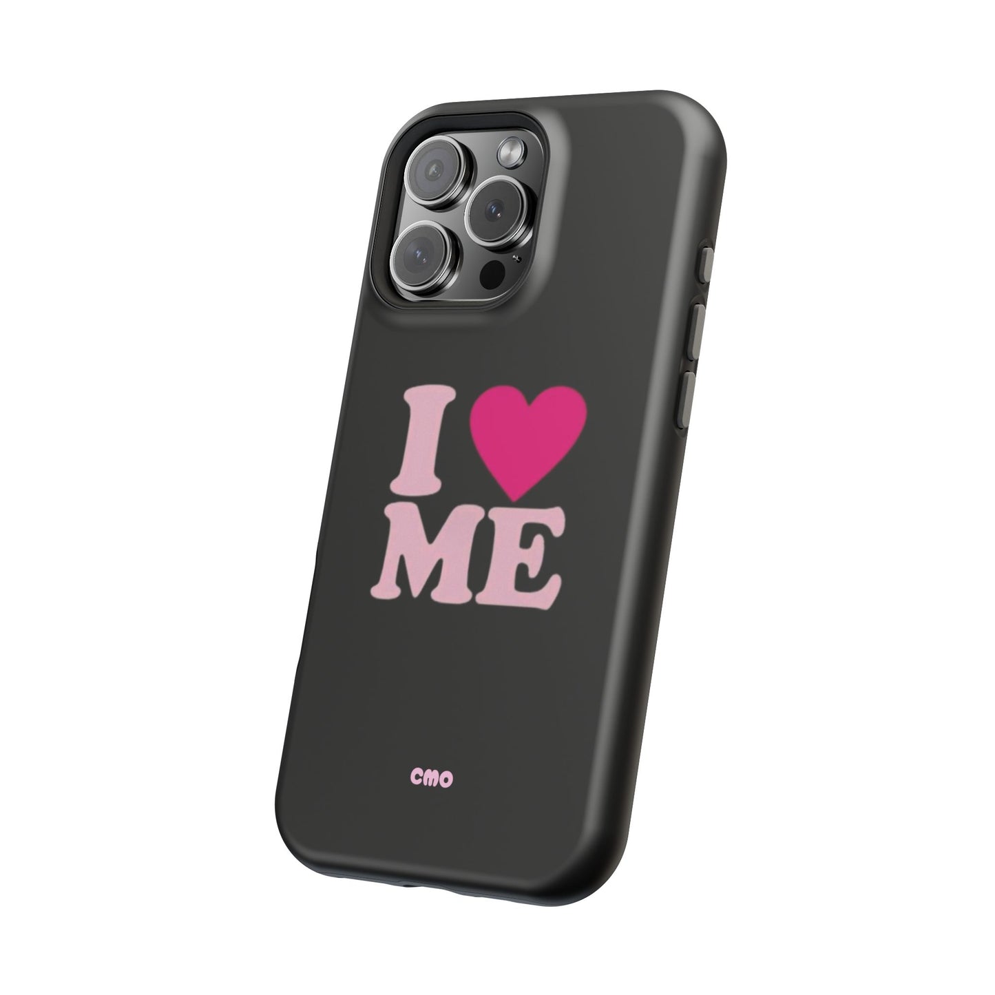 Magnetic Impact-Resistant Phone Case — "I love ME" Pink Self-Love Design