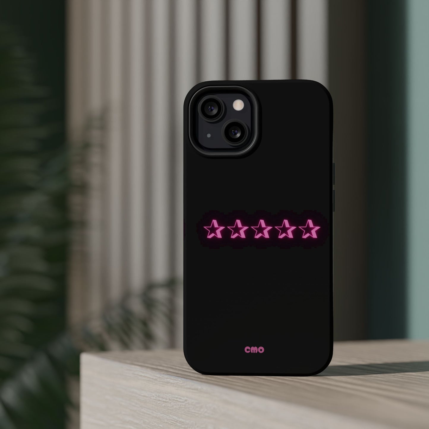 5 Stat ⭐️ Phone Case — Pink Neon Stars Magnetic Impact-Resistant Case