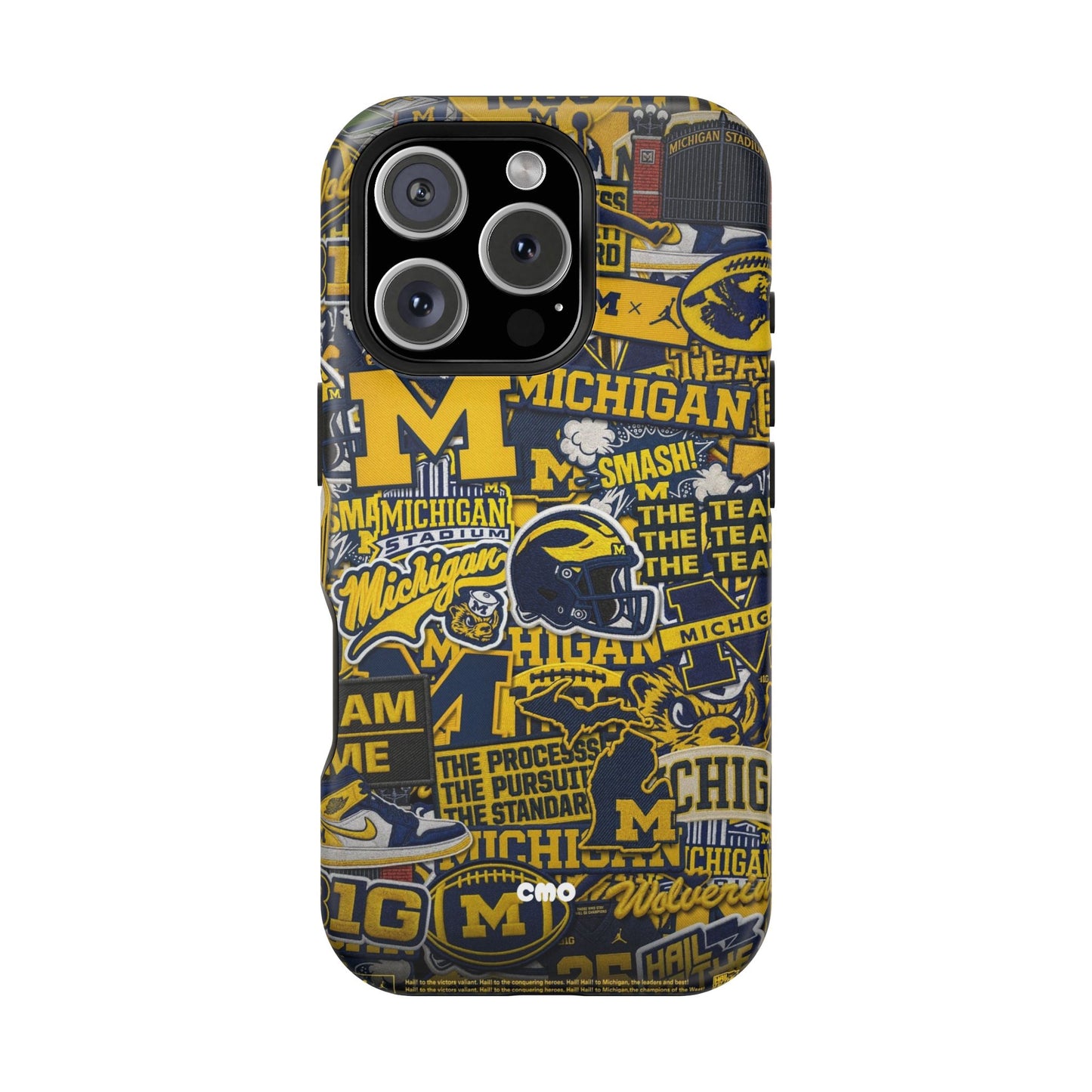 Michigan Wolverines Magnetic Impact Phone Case — Team Logo Collage MagSafe-Compatible