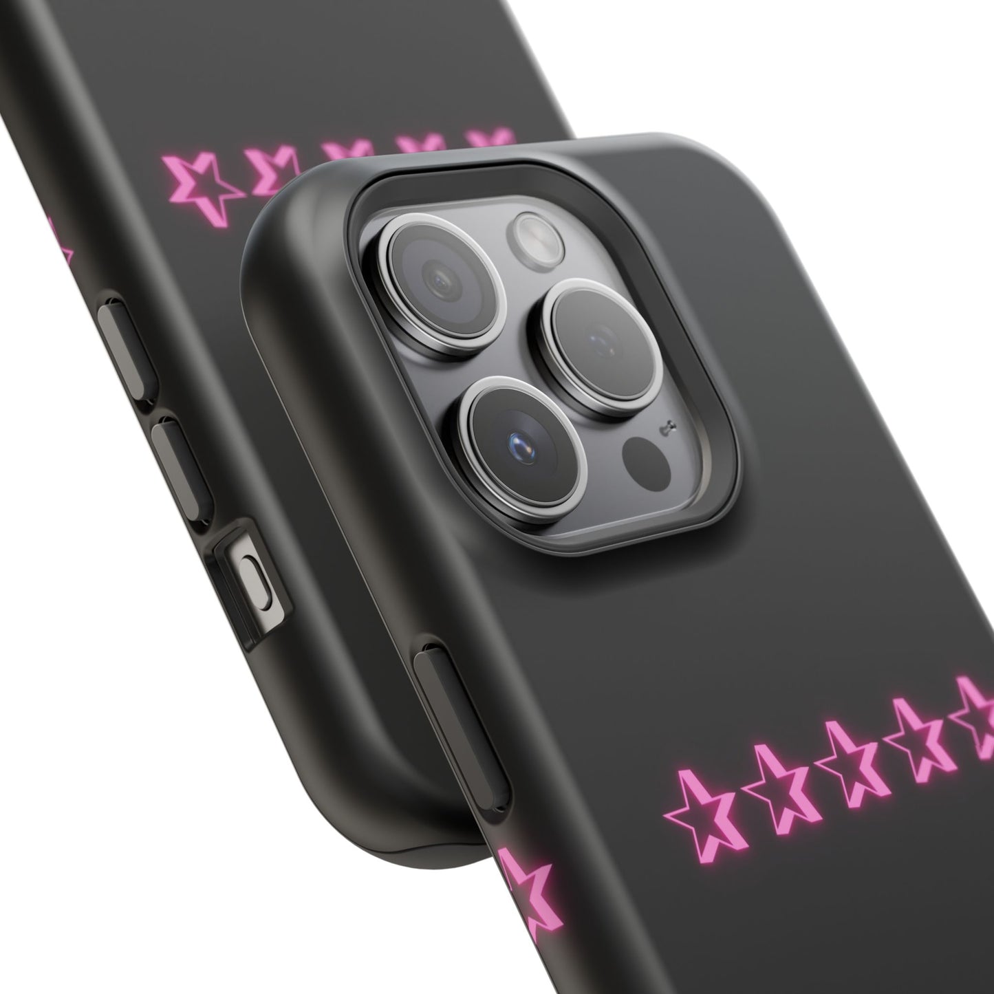 5 Stat ⭐️ Phone Case — Pink Neon Stars Magnetic Impact-Resistant Case