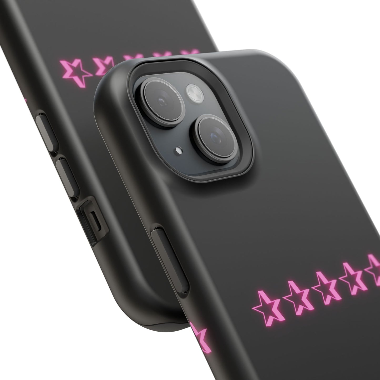 5 Stat ⭐️ Phone Case — Pink Neon Stars Magnetic Impact-Resistant Case