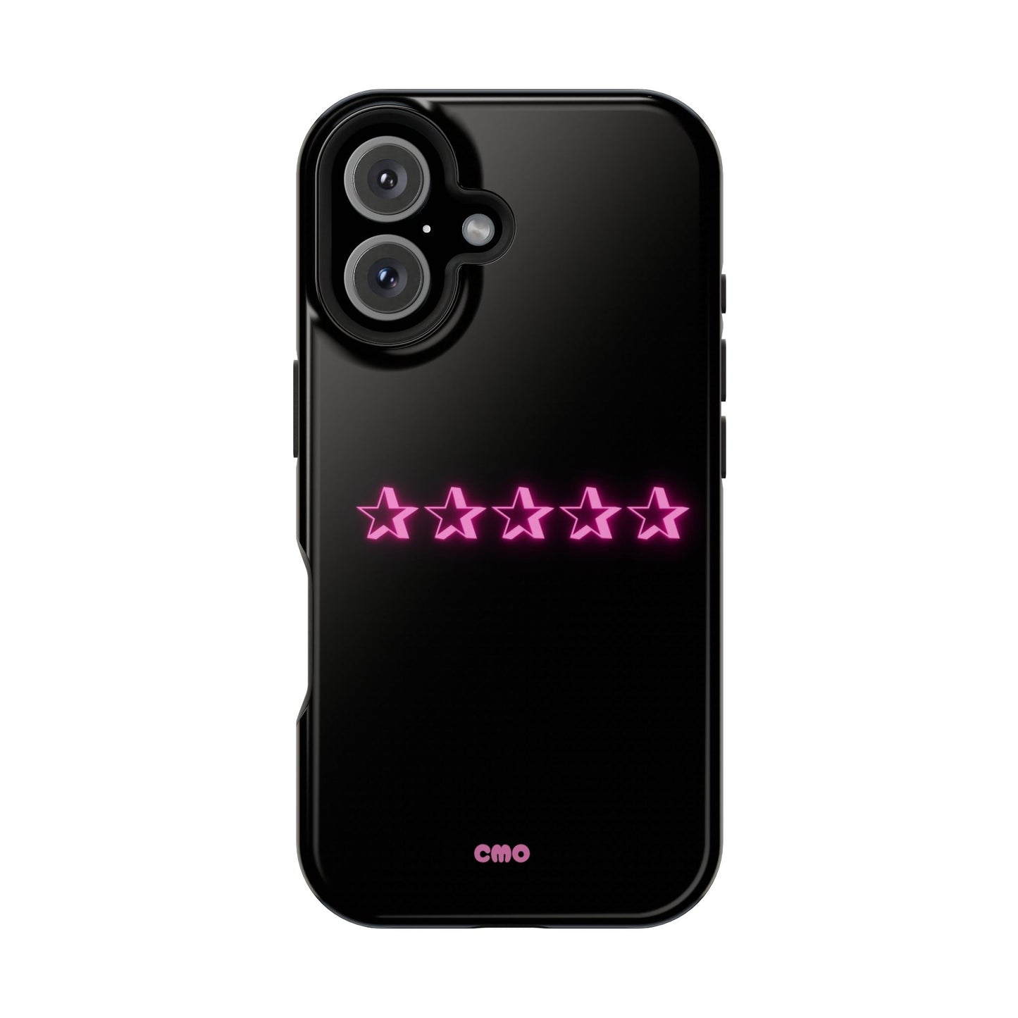5 Stat ⭐️ Phone Case — Pink Neon Stars Magnetic Impact-Resistant Case