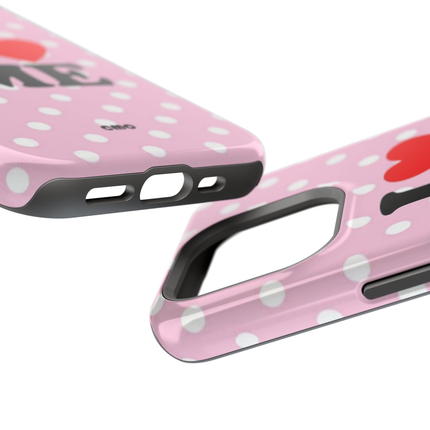 Pink Polka Dot "I  love ME" Magnetic Impact Phone Case — Self-Love Protective Cover
