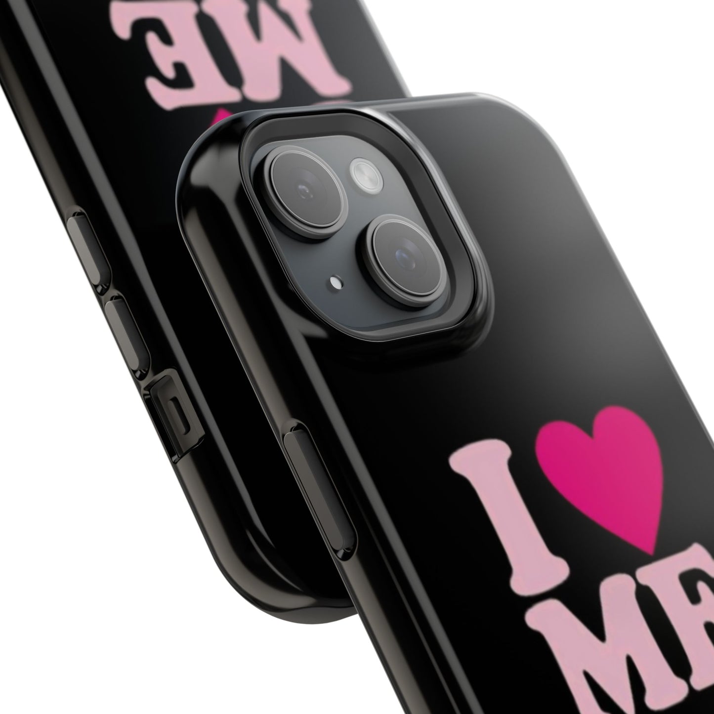Magnetic Impact-Resistant Phone Case — "I love ME" Pink Self-Love Design
