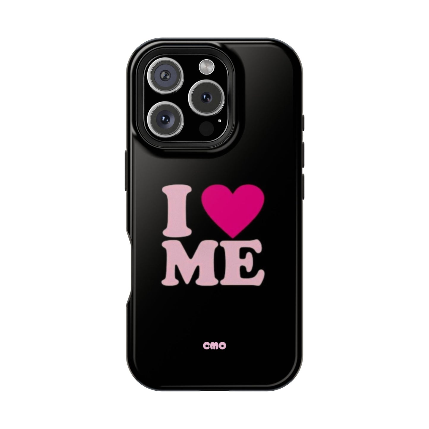 Magnetic Impact-Resistant Phone Case — "I love ME" Pink Self-Love Design
