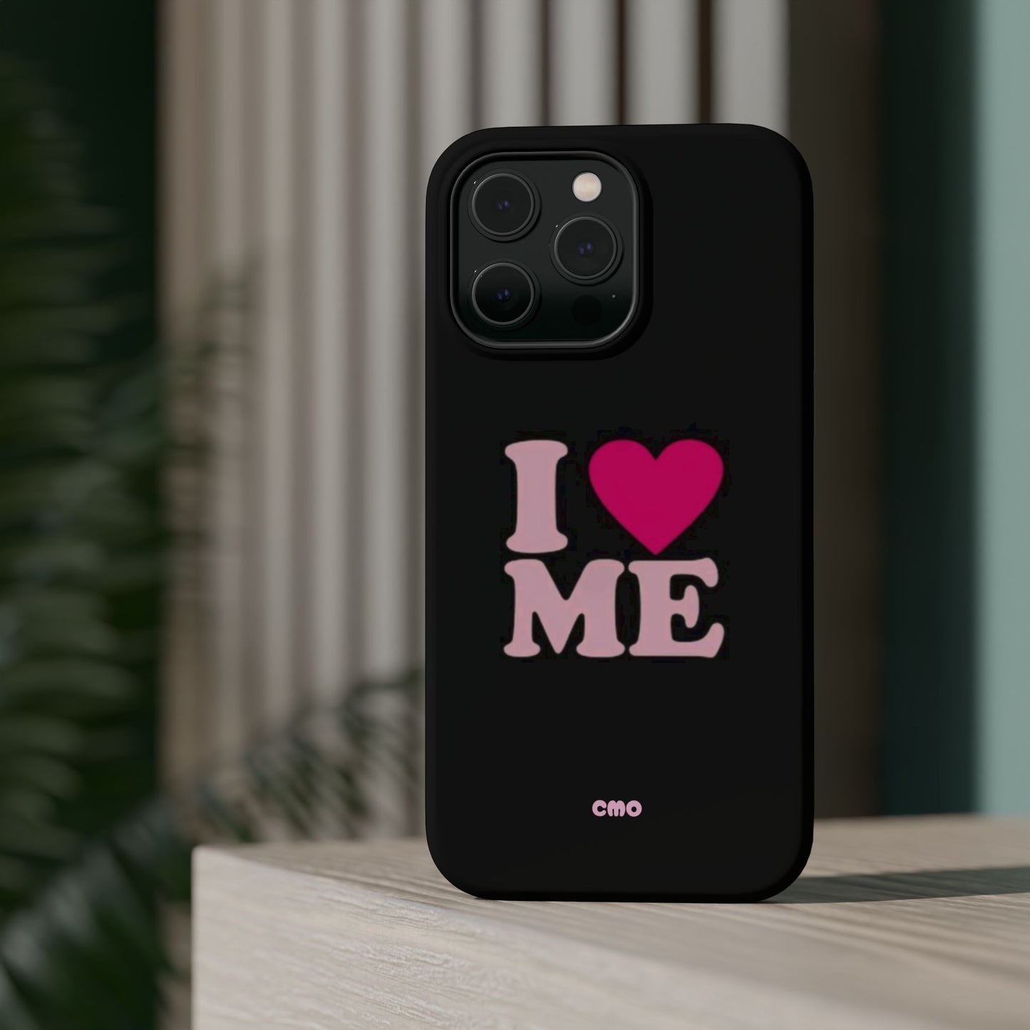 Magnetic Impact-Resistant Phone Case — "I love ME" Pink Self-Love Design