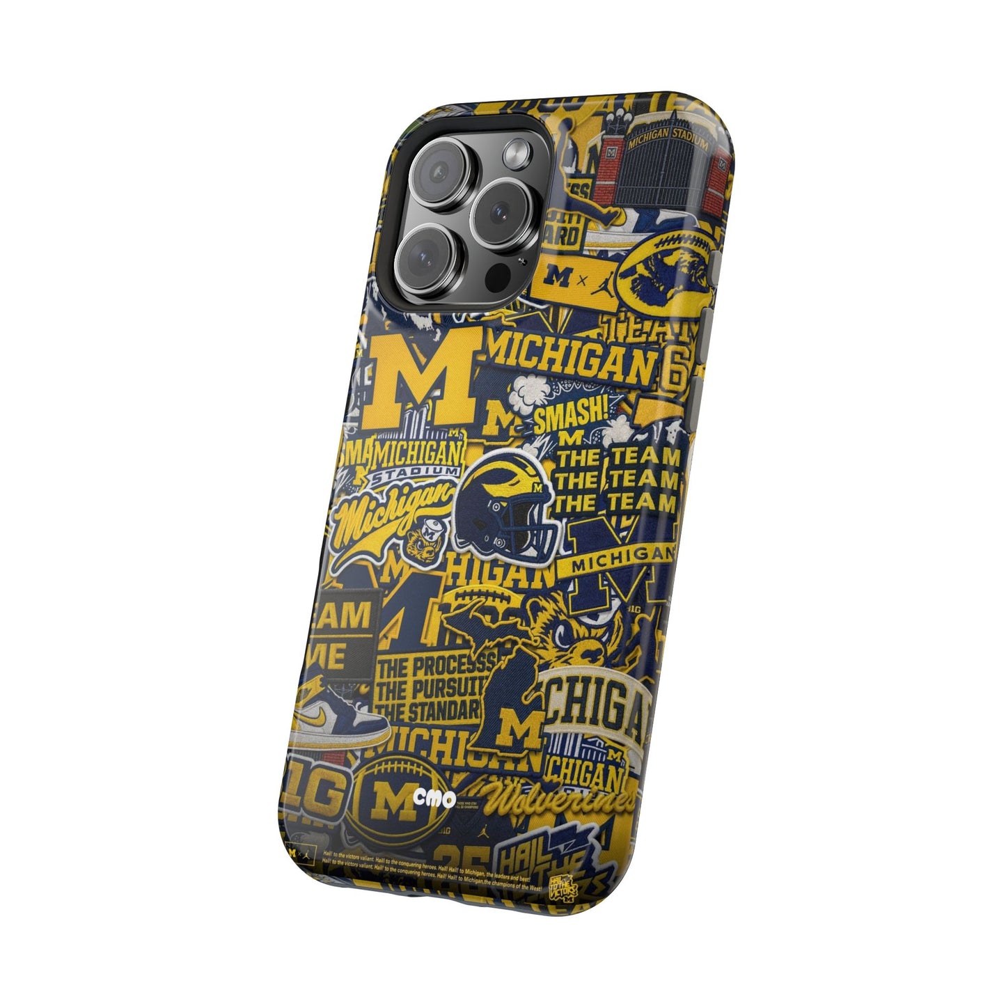 Michigan Wolverines Magnetic Impact Phone Case — Team Logo Collage MagSafe-Compatible