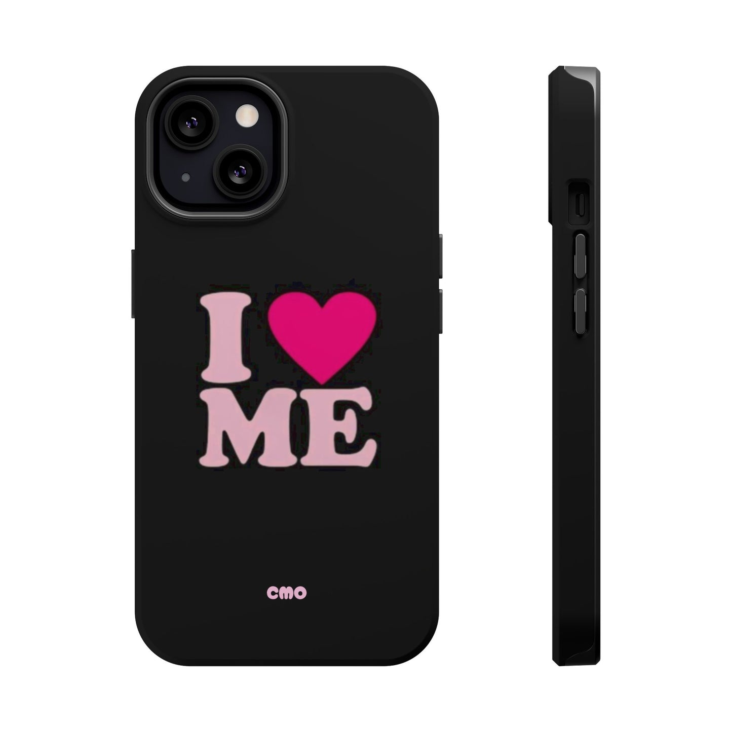 Magnetic Impact-Resistant Phone Case — "I love ME" Pink Self-Love Design