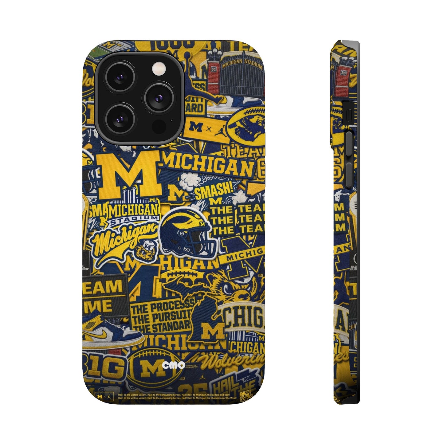 Michigan Wolverines Magnetic Impact Phone Case — Team Logo Collage MagSafe-Compatible