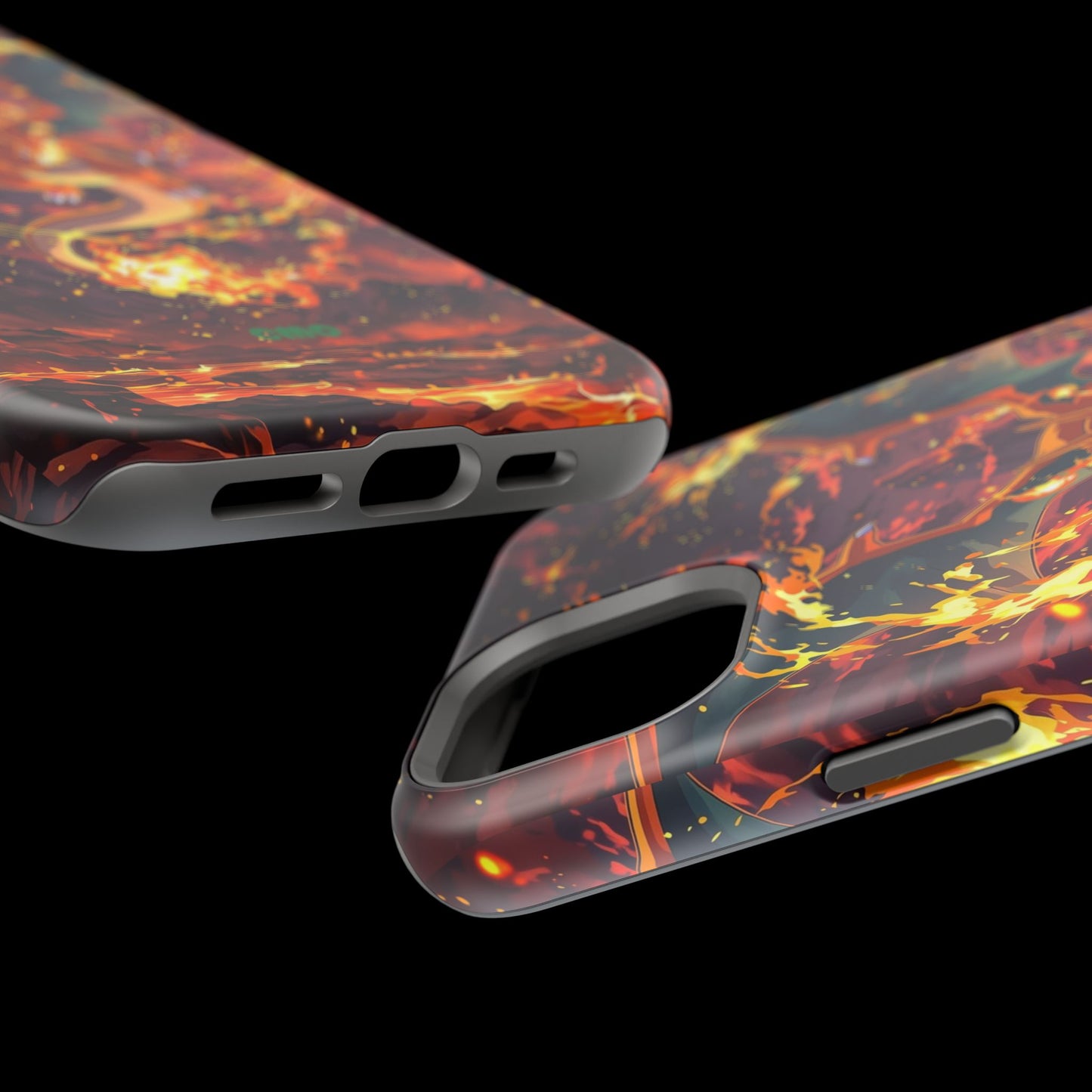 Fiery Abstract Magnetic Impact-Resistant Phone Case