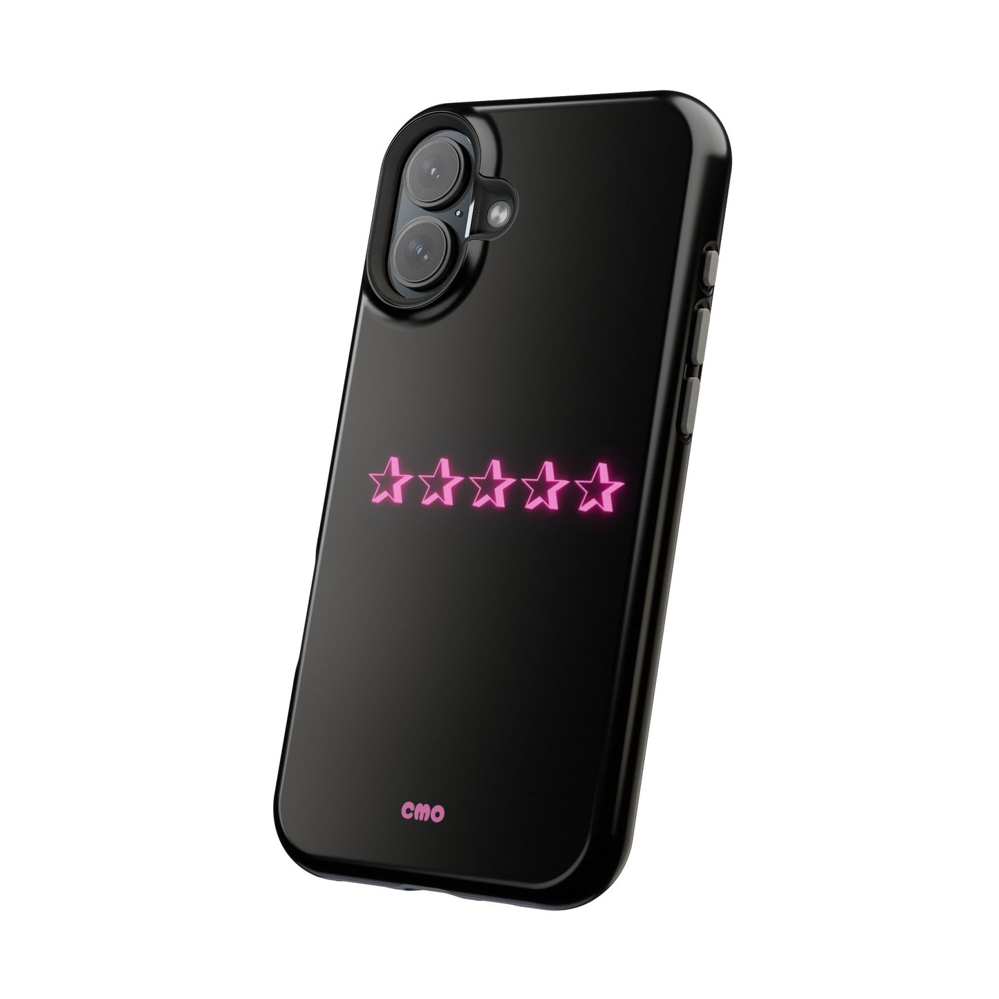 5 Stat ⭐️ Phone Case — Pink Neon Stars Magnetic Impact-Resistant Case