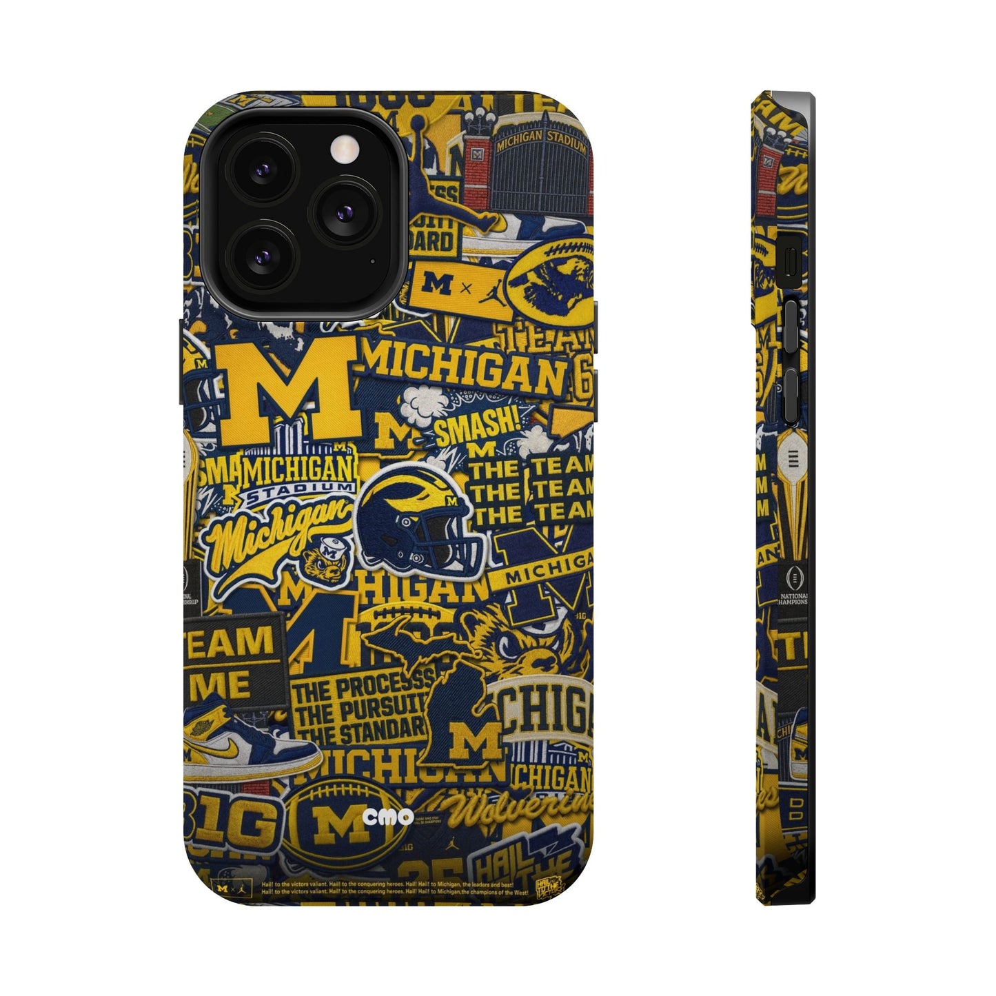 Michigan Wolverines Magnetic Impact Phone Case — Team Logo Collage MagSafe-Compatible