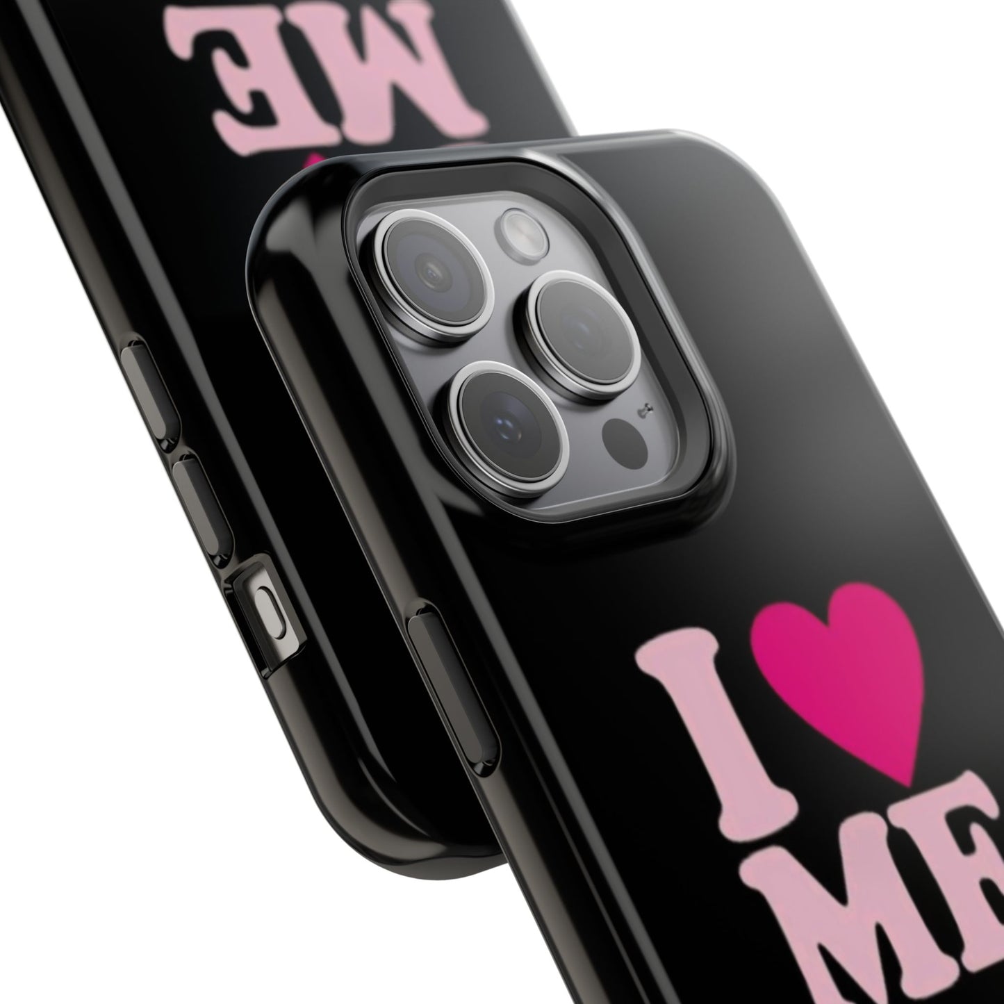 Magnetic Impact-Resistant Phone Case — "I love ME" Pink Self-Love Design