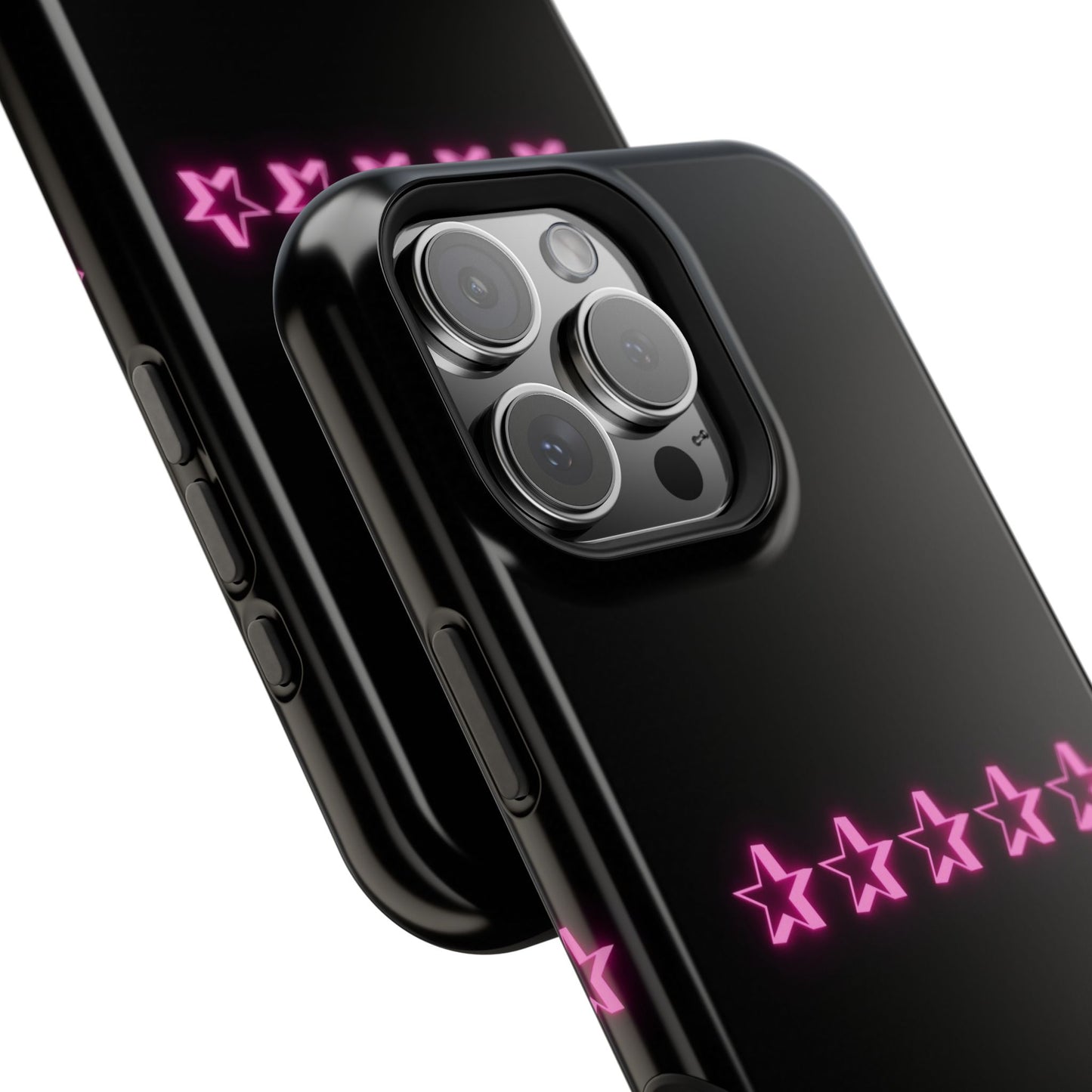 5 Stat ⭐️ Phone Case — Pink Neon Stars Magnetic Impact-Resistant Case