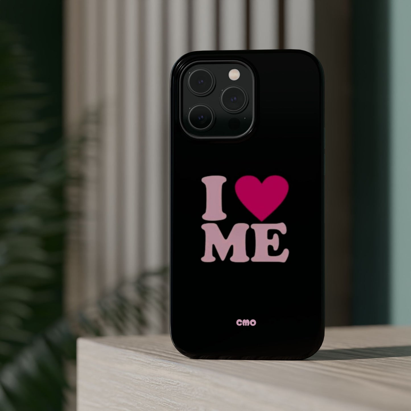 Magnetic Impact-Resistant Phone Case — "I love ME" Pink Self-Love Design