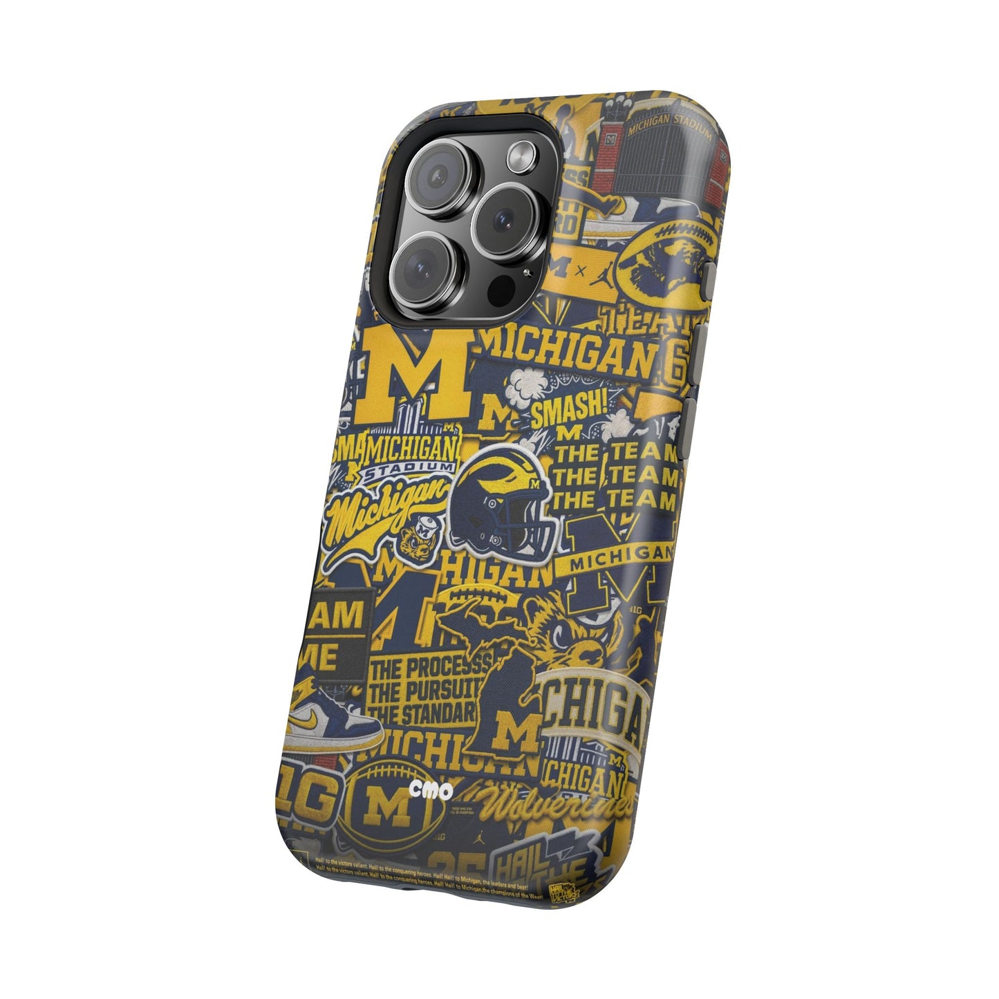 Michigan Wolverines Magnetic Impact Phone Case — Team Logo Collage MagSafe-Compatible