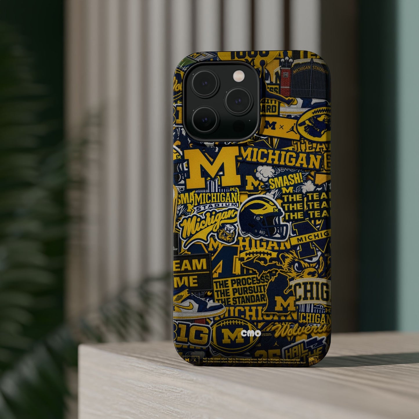 Michigan Wolverines Magnetic Impact Phone Case — Team Logo Collage MagSafe-Compatible